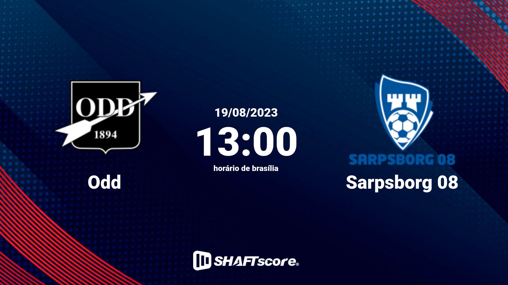 Estatísticas do jogo Odd vs Sarpsborg 08 19.08 13:00