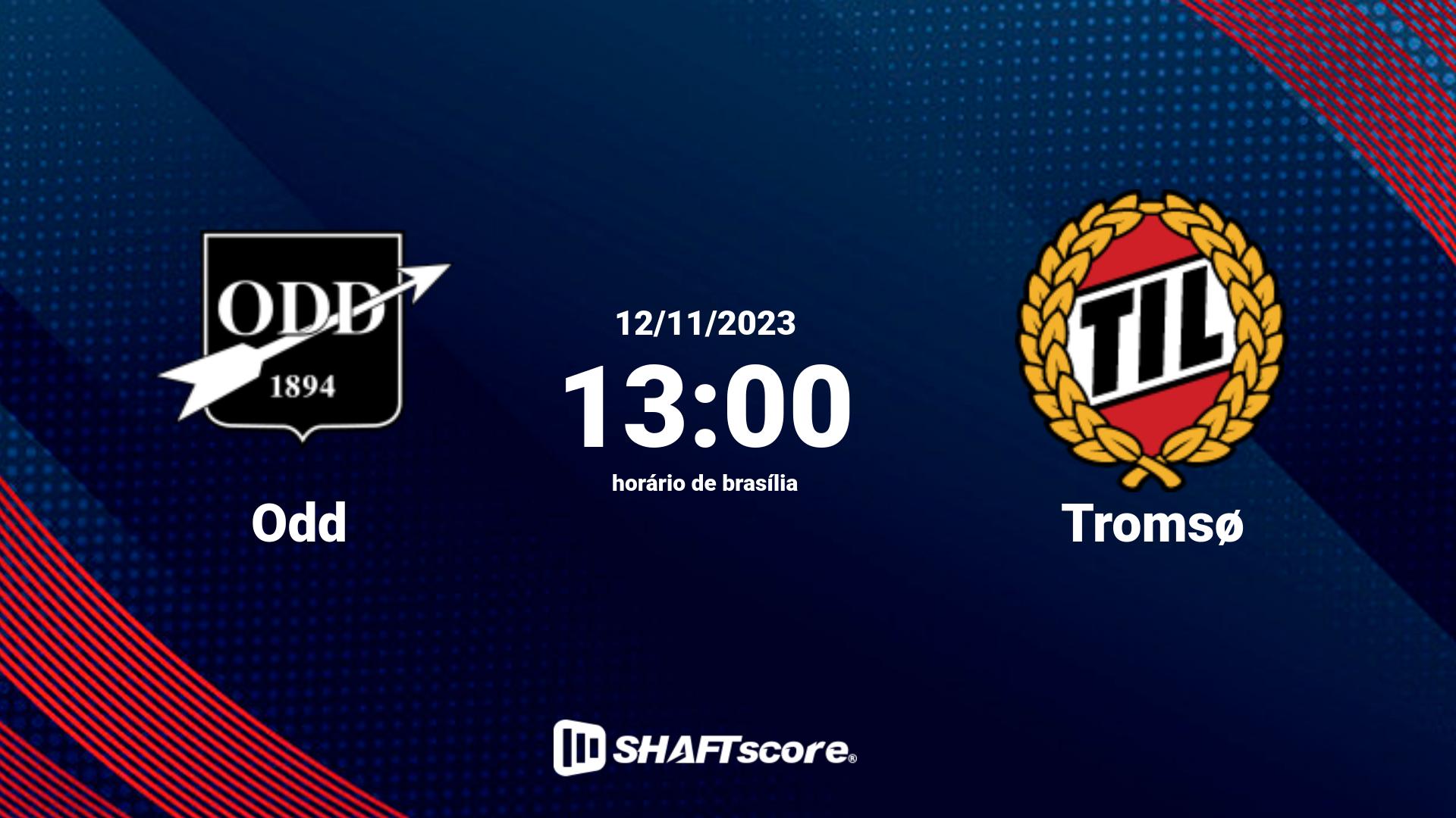 Estatísticas do jogo Odd vs Tromsø 12.11 13:00