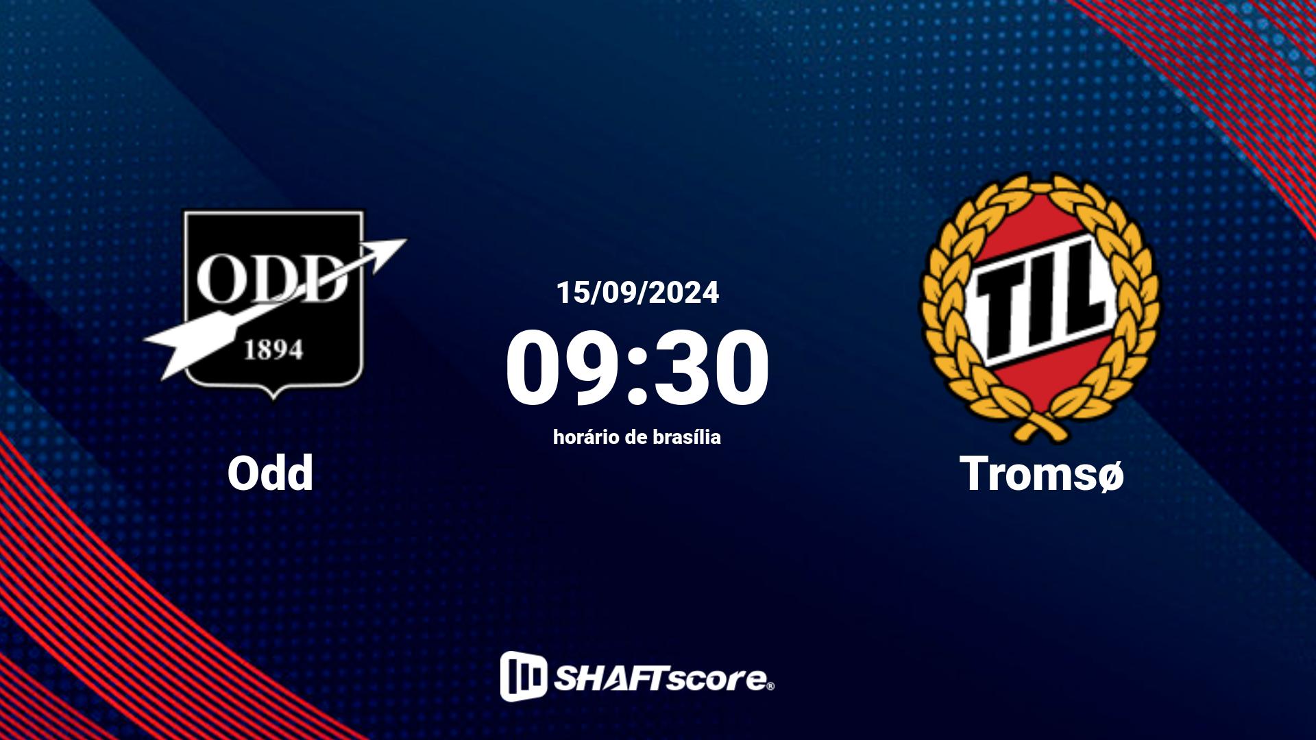 Estatísticas do jogo Odd vs Tromsø 15.09 09:30