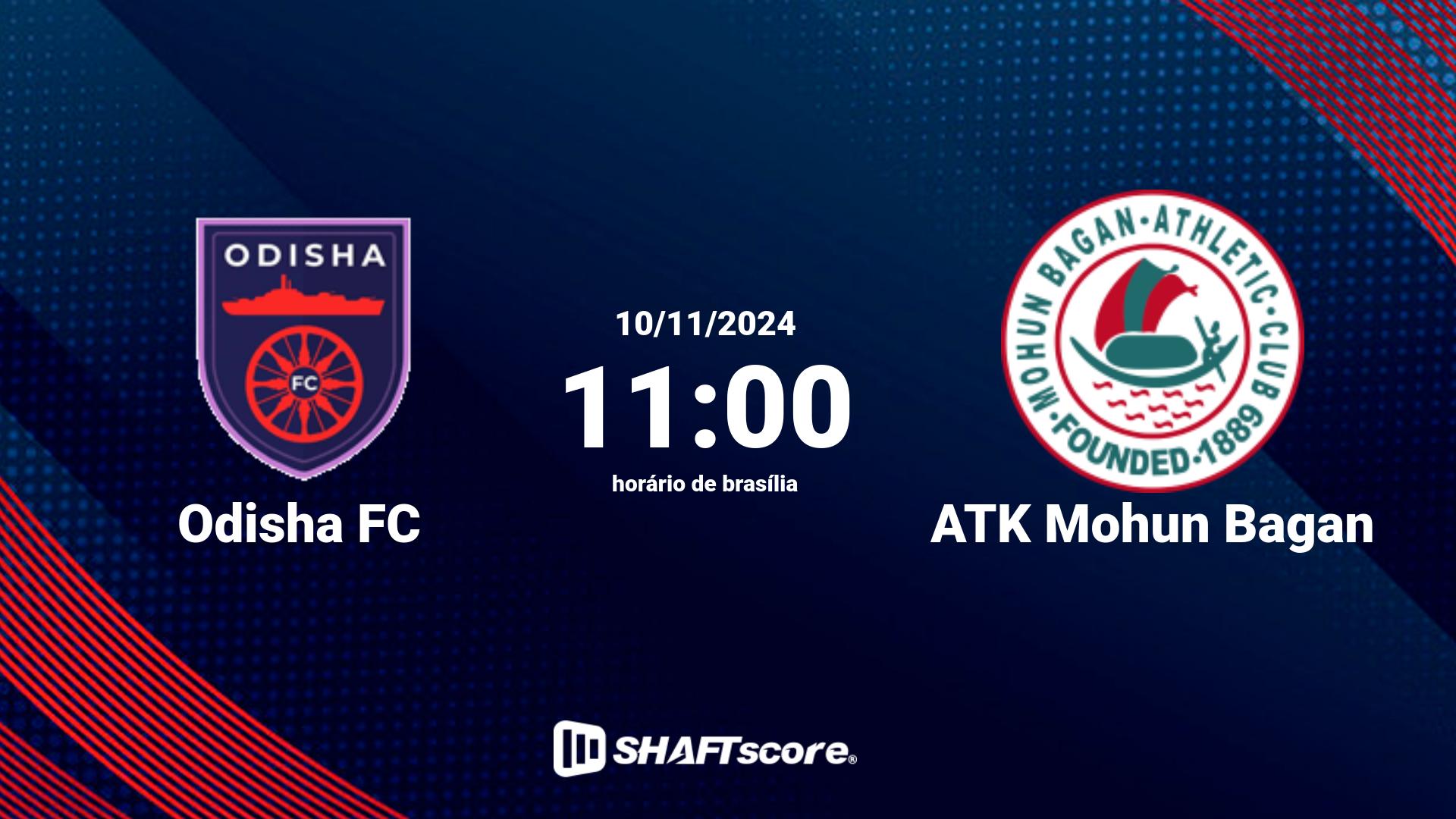 Estatísticas do jogo Odisha FC vs ATK Mohun Bagan 10.11 11:00