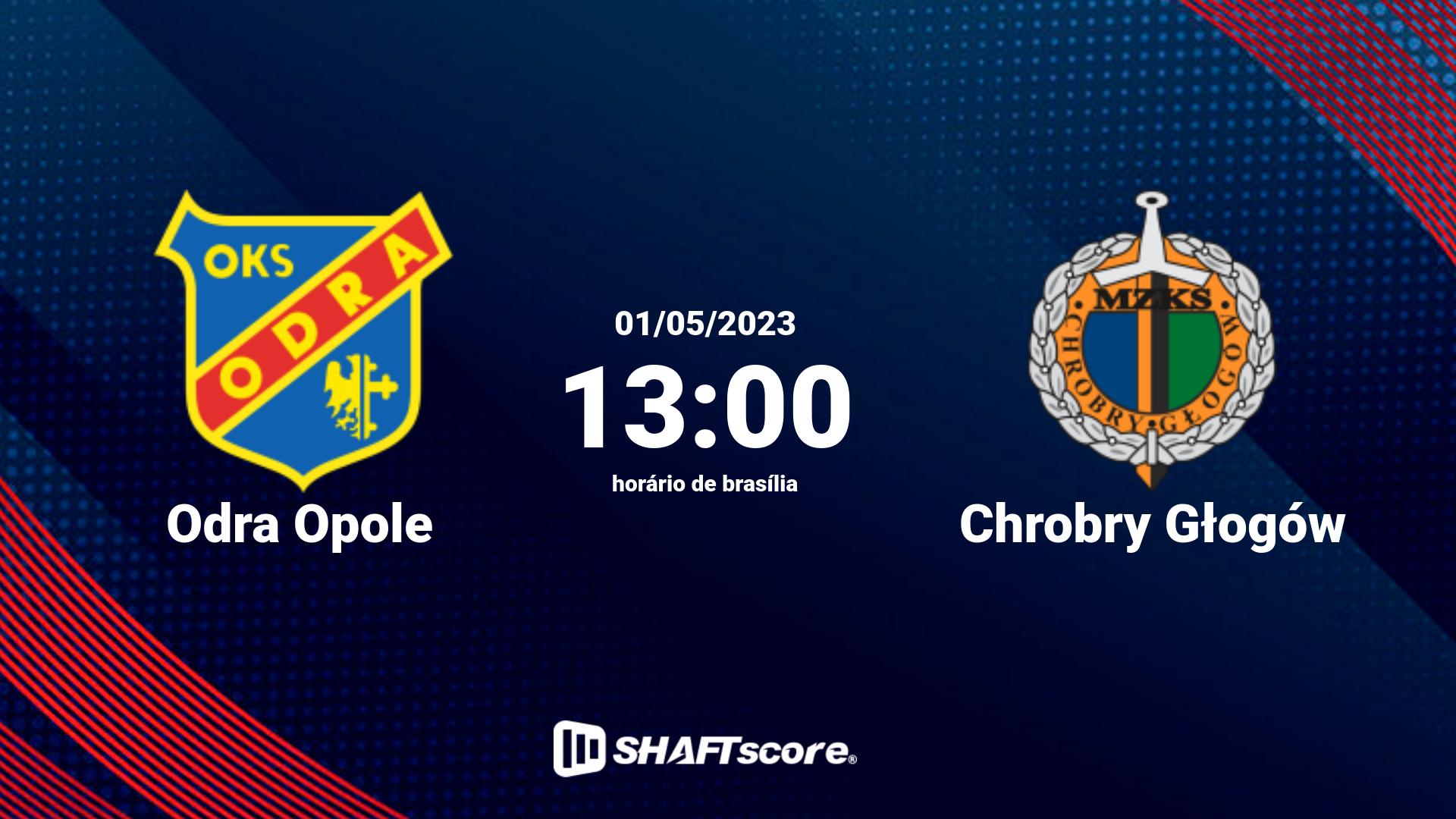 Estatísticas do jogo Odra Opole vs Chrobry Głogów 01.05 13:00