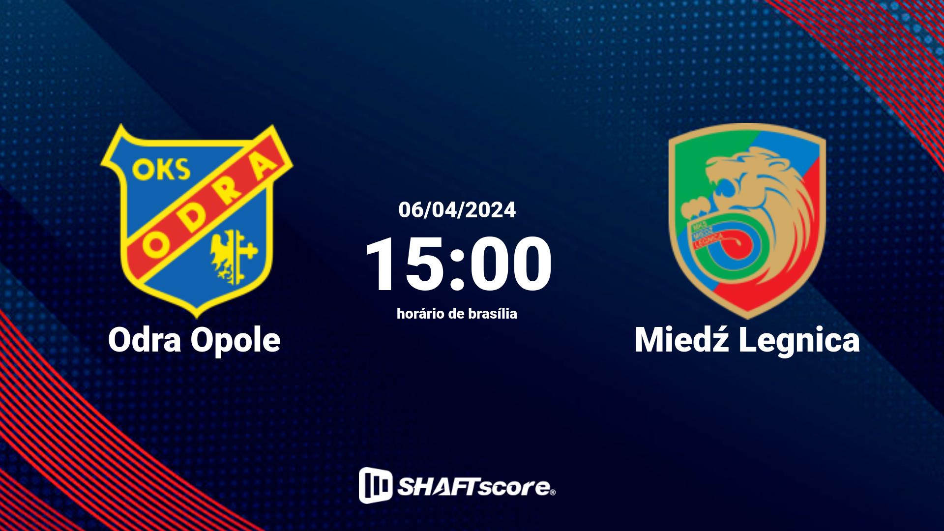 Estatísticas do jogo Odra Opole vs Miedź Legnica 06.04 15:00