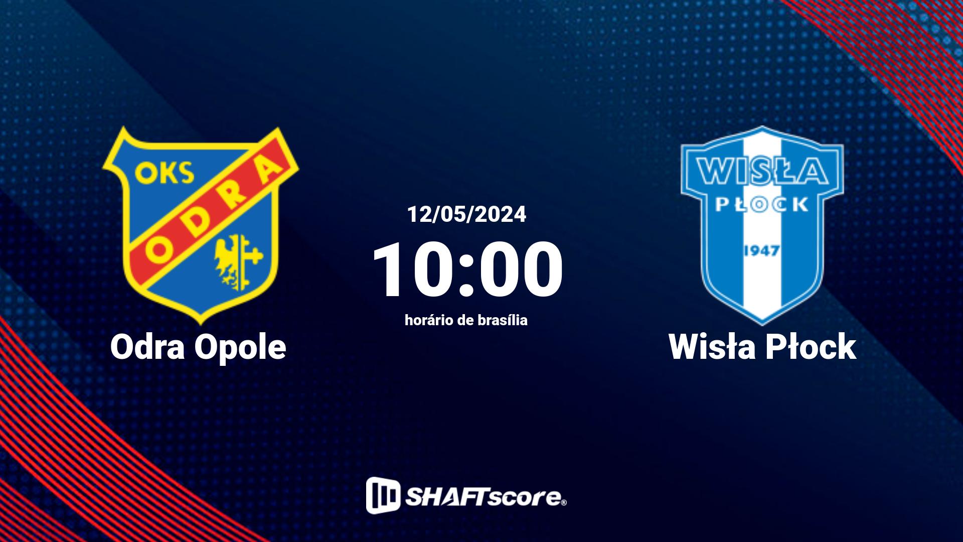 Estatísticas do jogo Odra Opole vs Wisła Płock 12.05 10:00