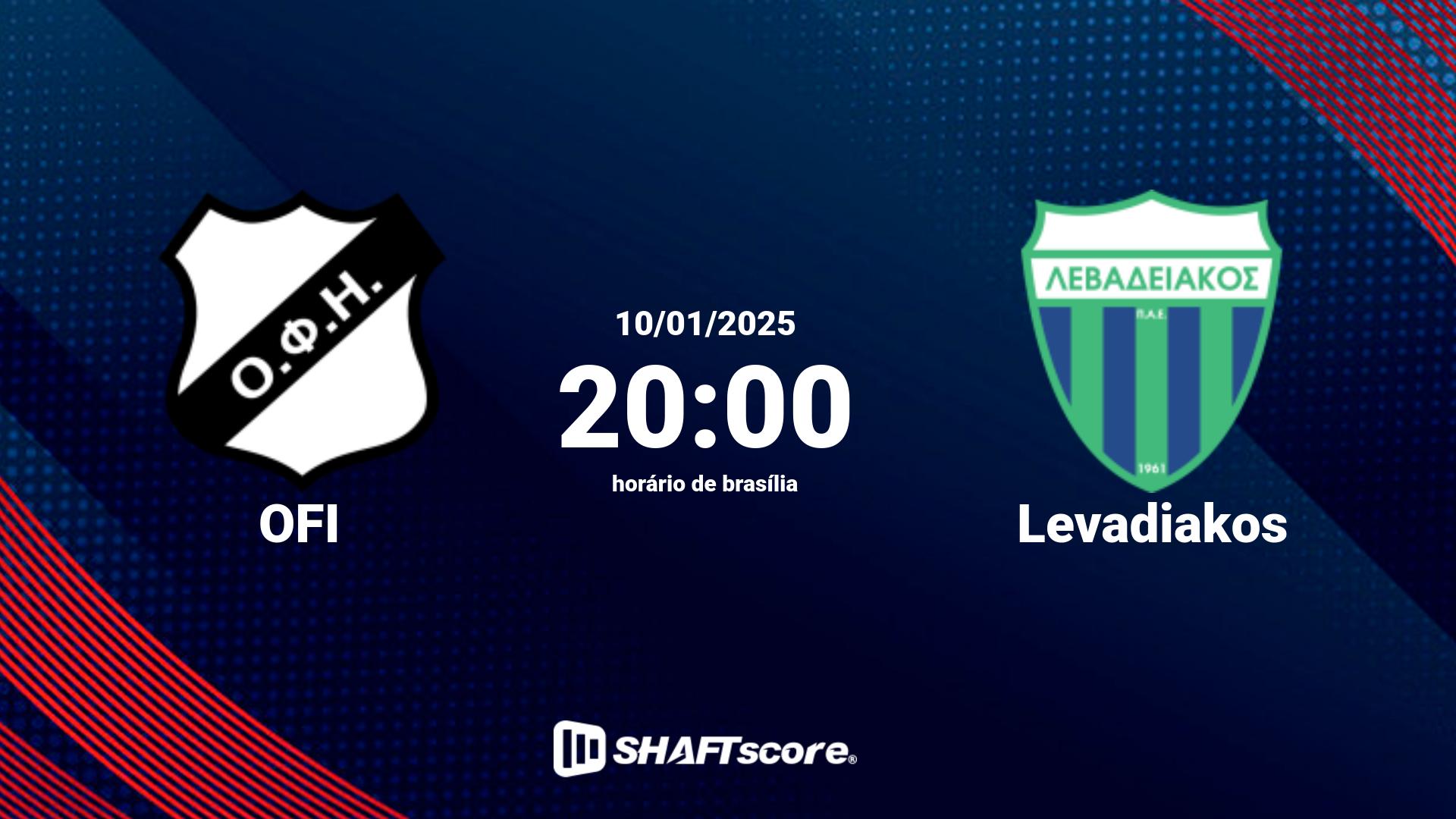 Estatísticas do jogo OFI vs Levadiakos 10.01 20:00