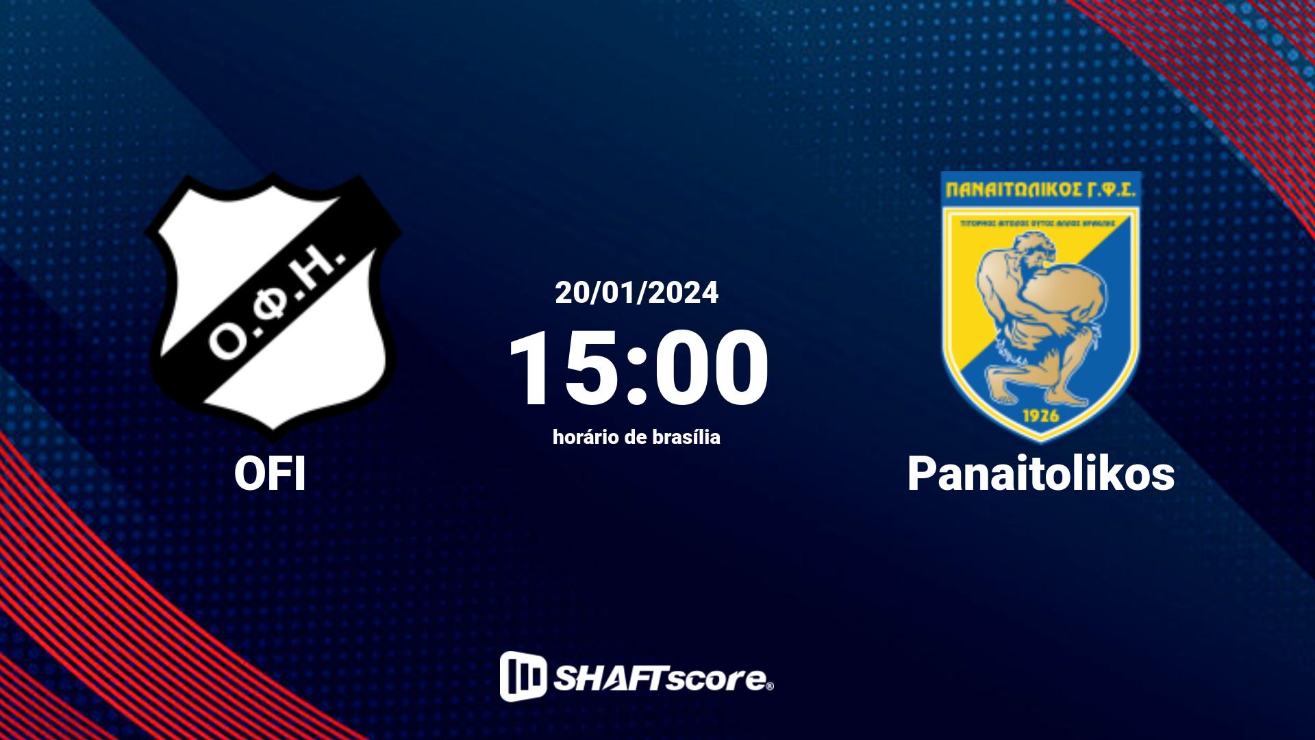 Estatísticas do jogo OFI vs Panaitolikos 20.01 15:00