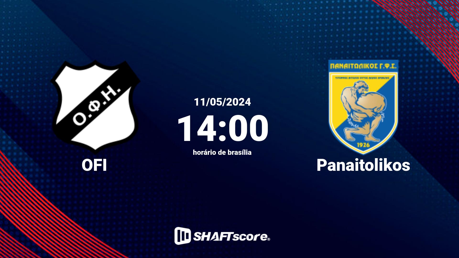 Estatísticas do jogo OFI vs Panaitolikos 11.05 14:00