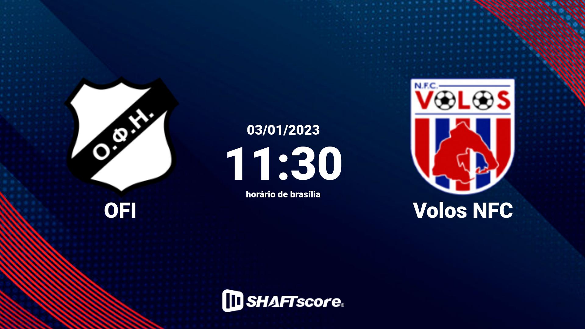 Estatísticas do jogo OFI vs Volos NFC 03.01 11:30