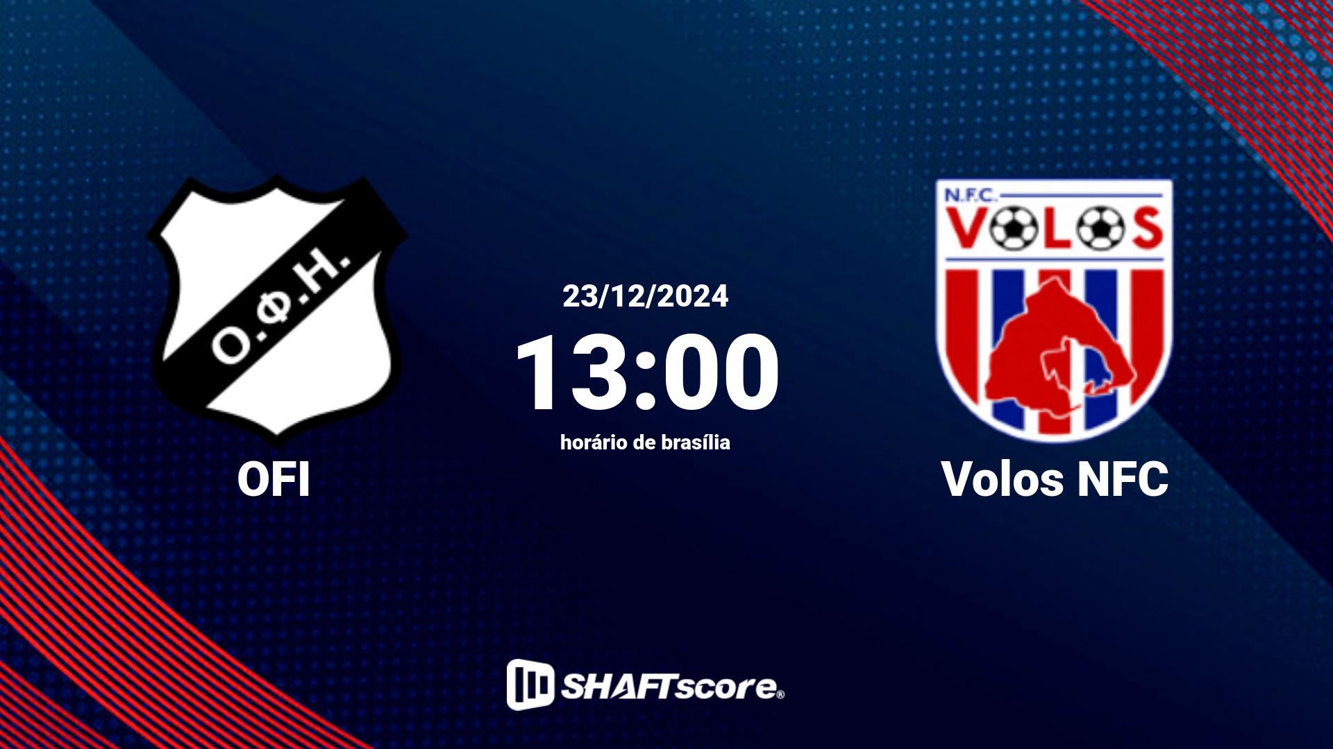 Estatísticas do jogo OFI vs Volos NFC 23.12 13:00