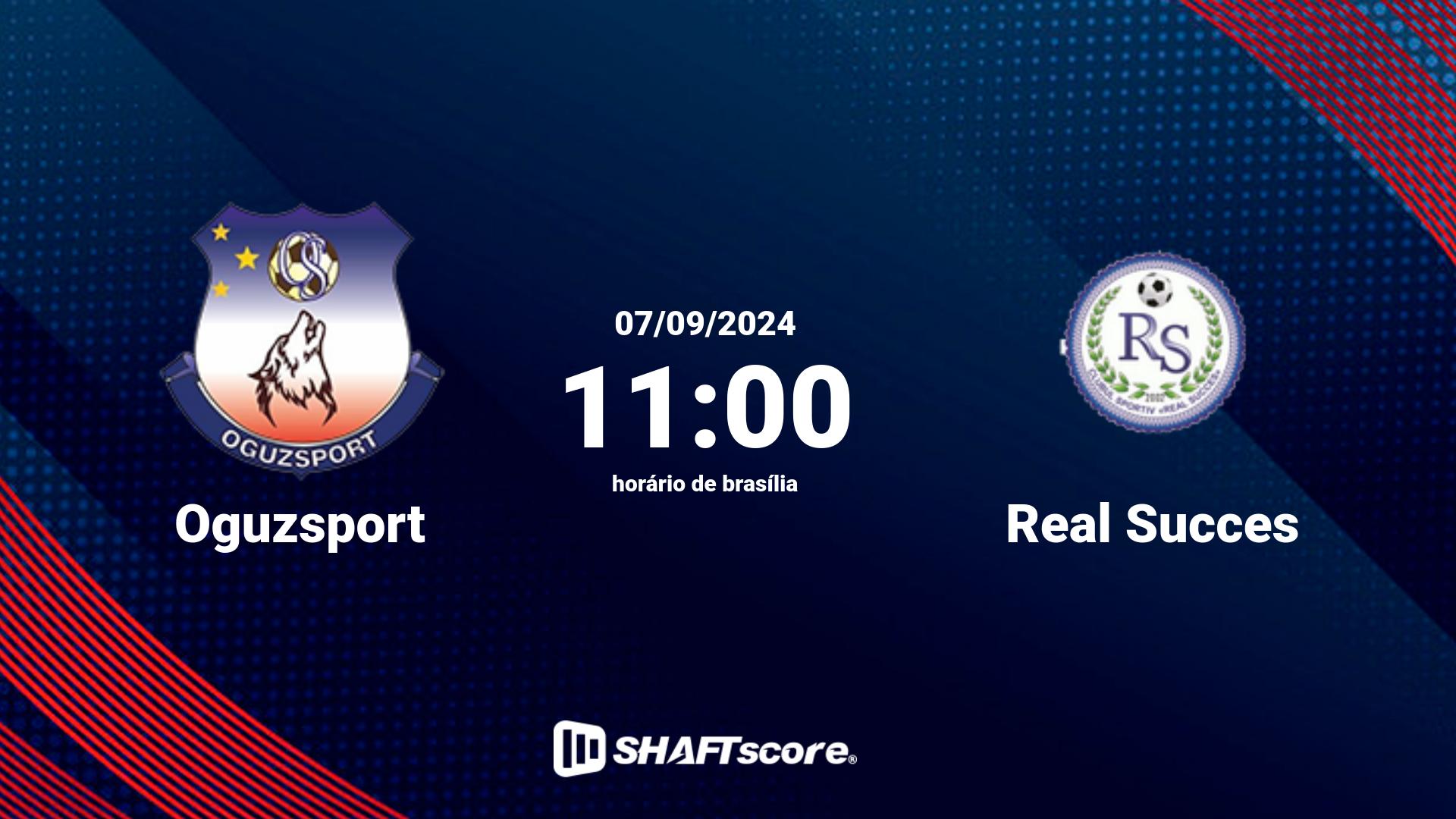 Estatísticas do jogo Oguzsport vs Real Succes 07.09 11:00