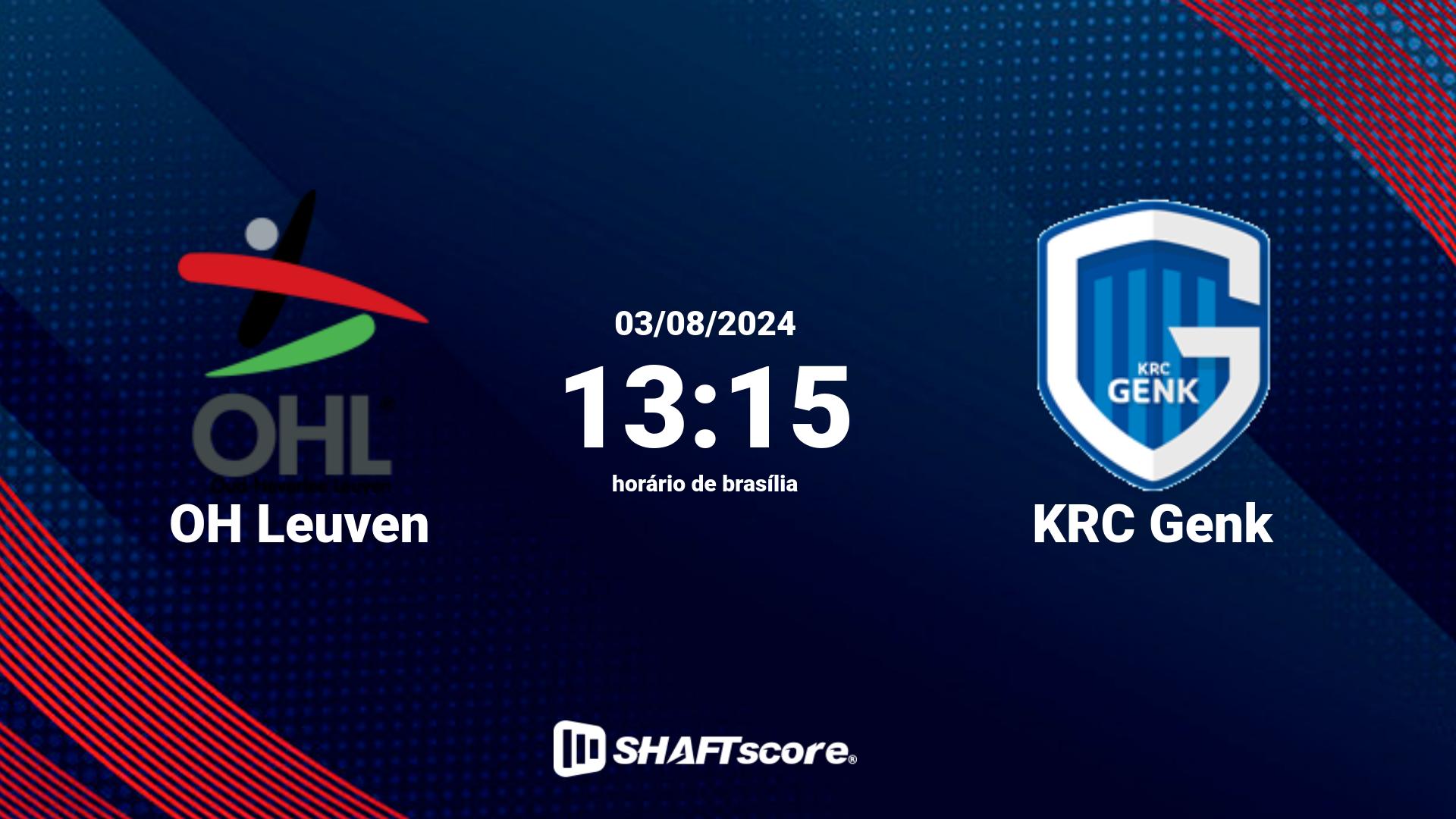 Estatísticas do jogo OH Leuven vs KRC Genk 03.08 13:15