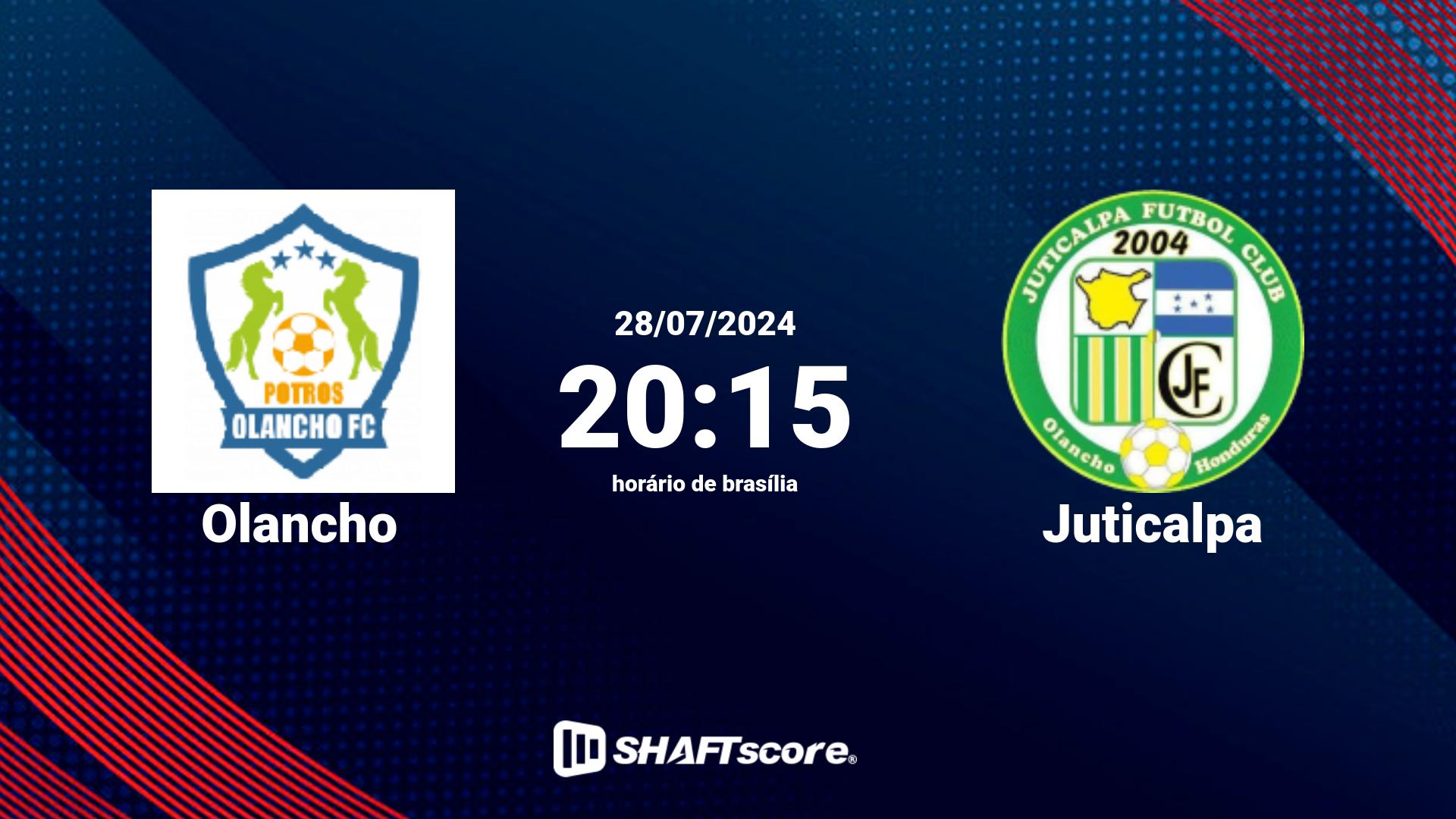 Estatísticas do jogo Olancho vs Juticalpa 28.07 20:15