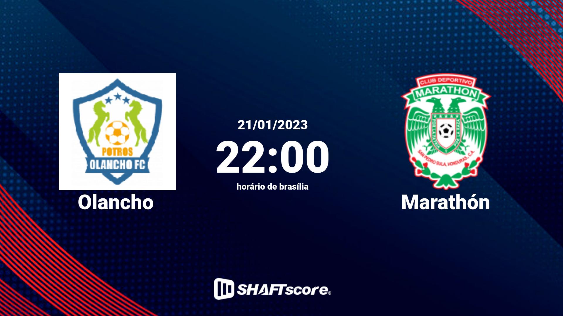 Estatísticas do jogo Olancho vs Marathón 21.01 22:00