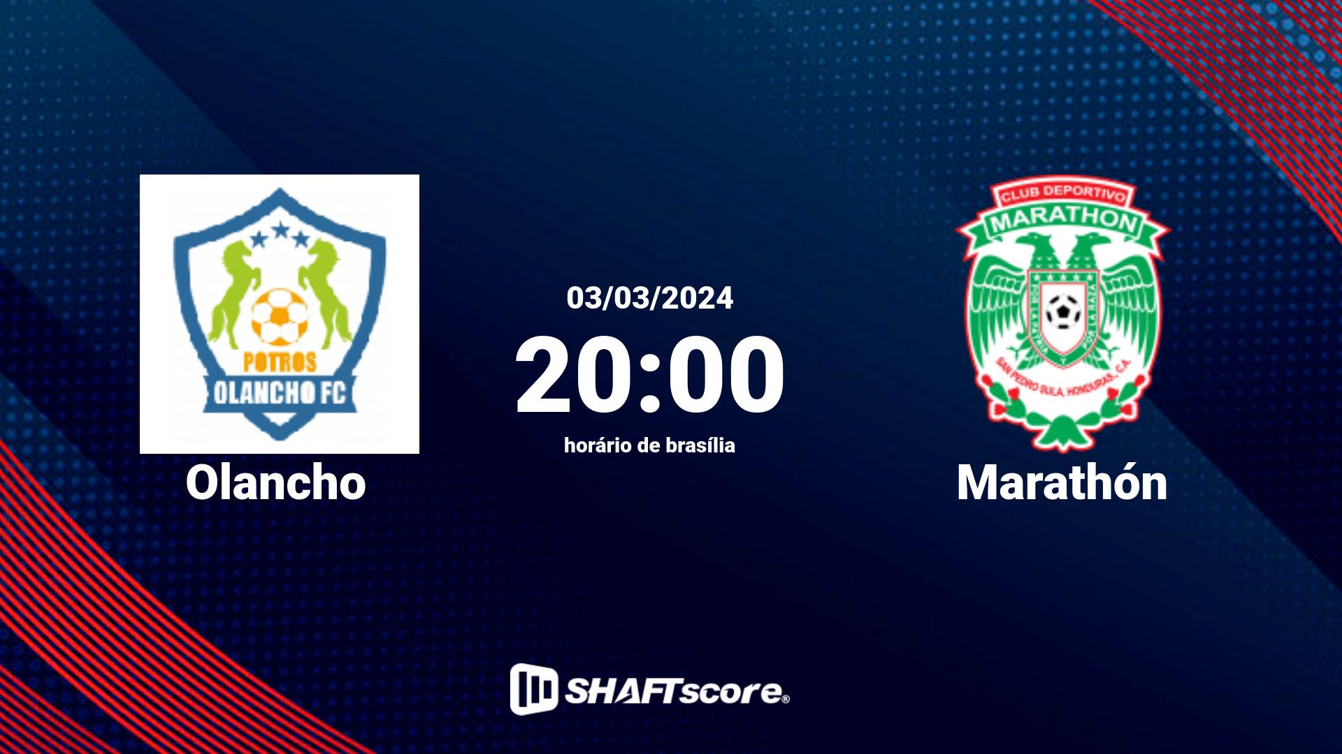 Estatísticas do jogo Olancho vs Marathón 03.03 20:00