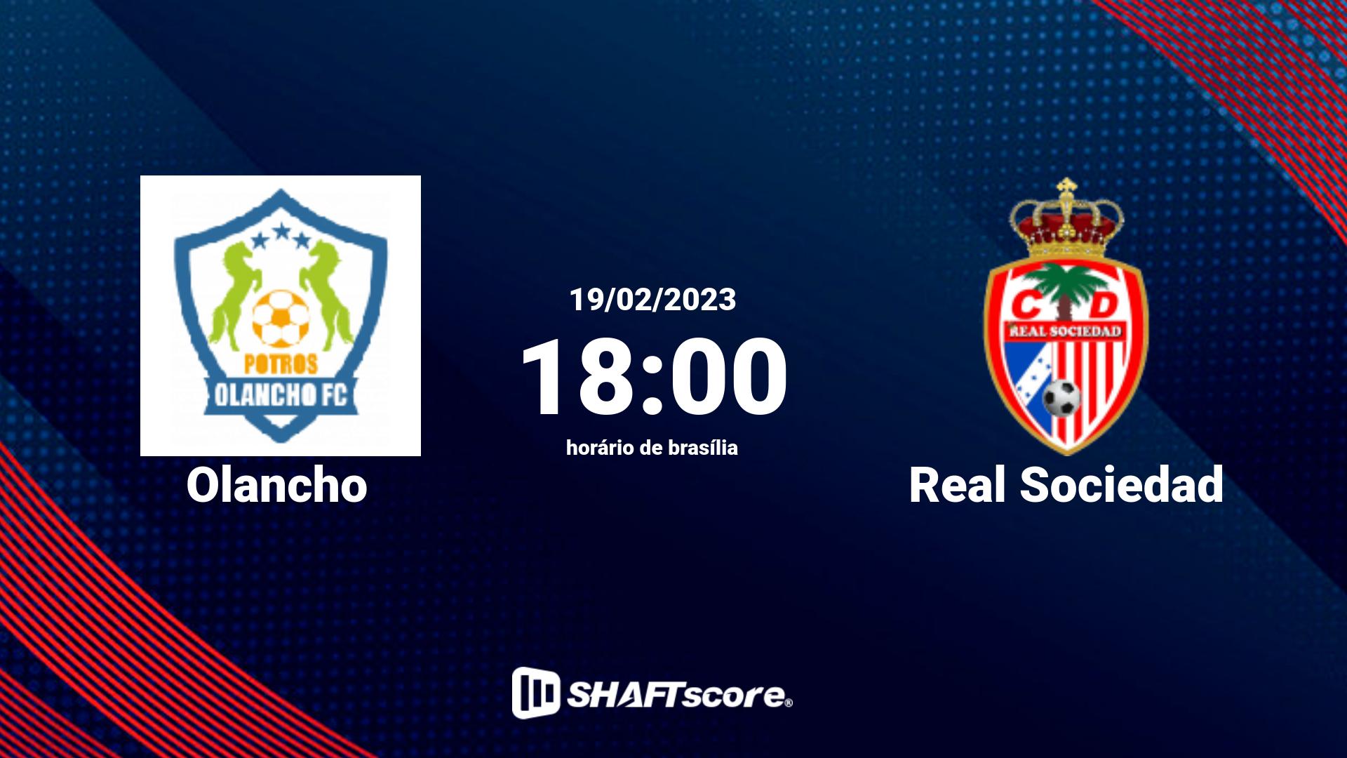 Estatísticas do jogo Olancho vs Real Sociedad 19.02 18:00