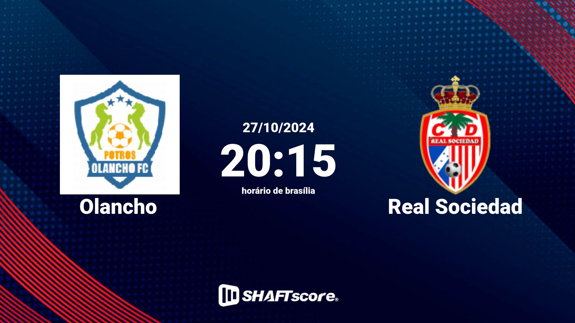 Estatísticas do jogo Olancho vs Real Sociedad 27.10 20:15