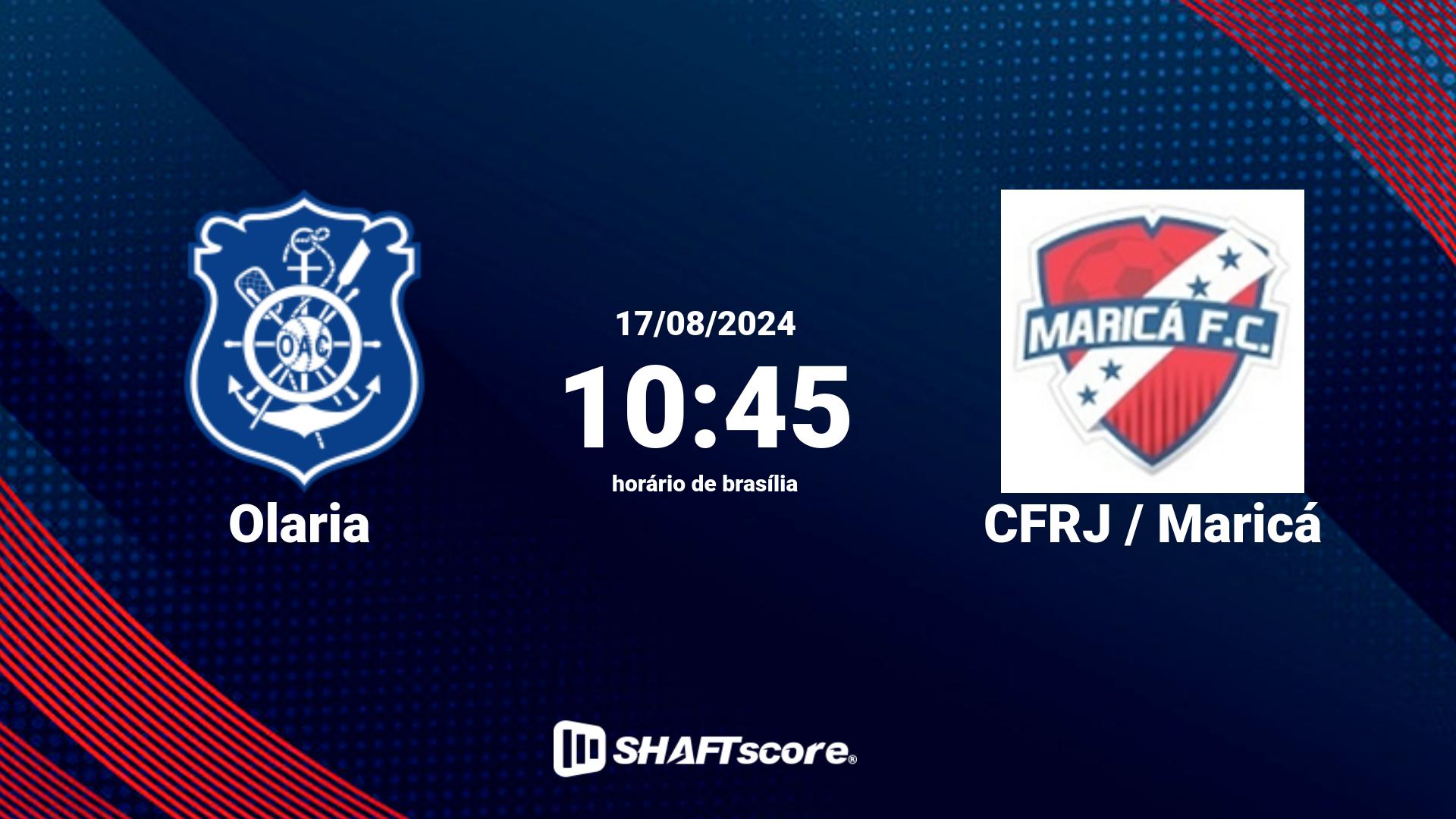 Estatísticas do jogo Olaria vs CFRJ / Maricá 17.08 10:45