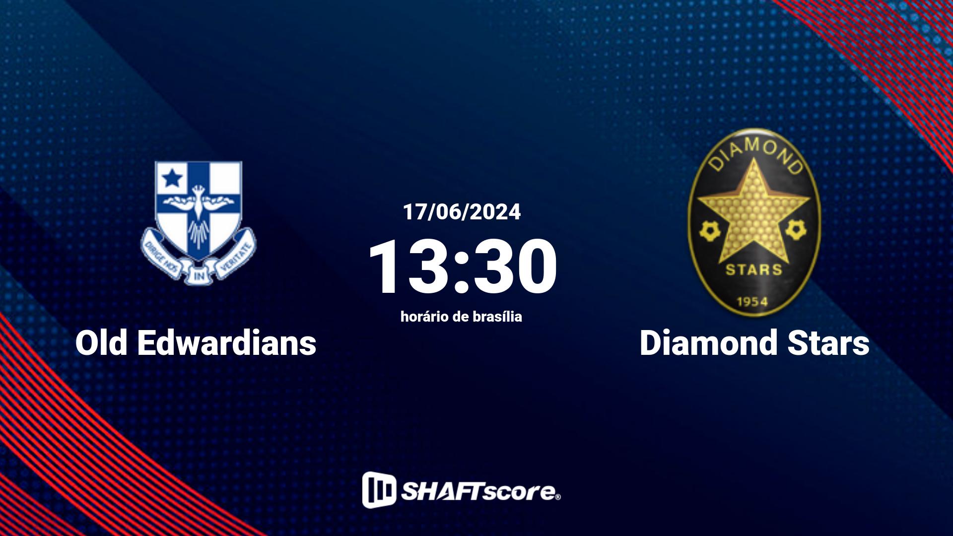 Estatísticas do jogo Old Edwardians vs Diamond Stars 17.06 13:30