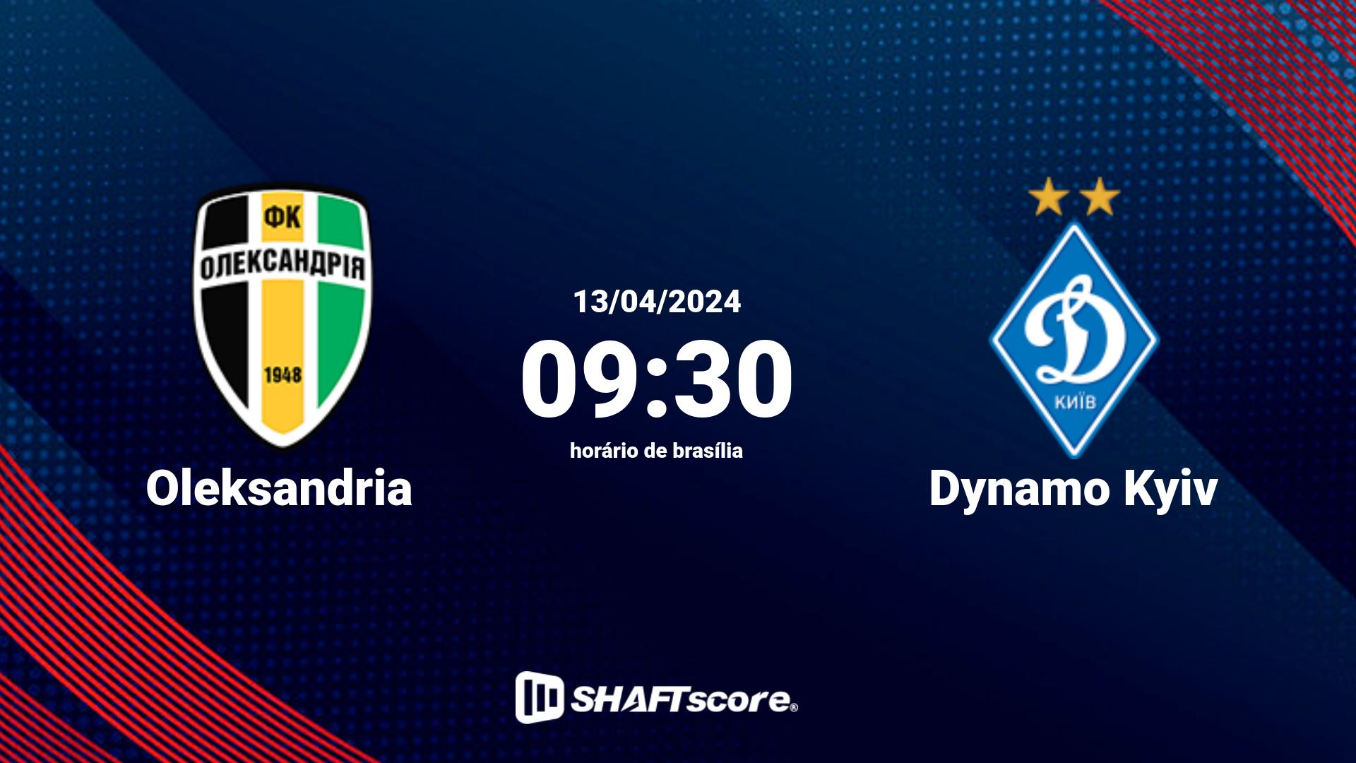 Estatísticas do jogo Oleksandria vs Dynamo Kyiv 13.04 09:30