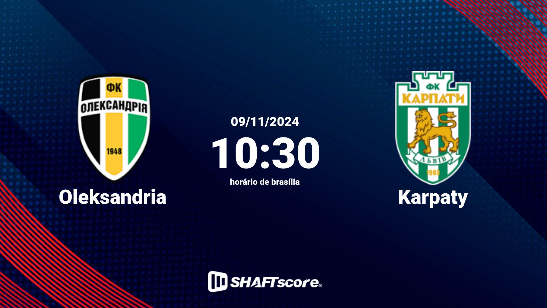 Estatísticas do jogo Oleksandria vs Karpaty 09.11 10:30