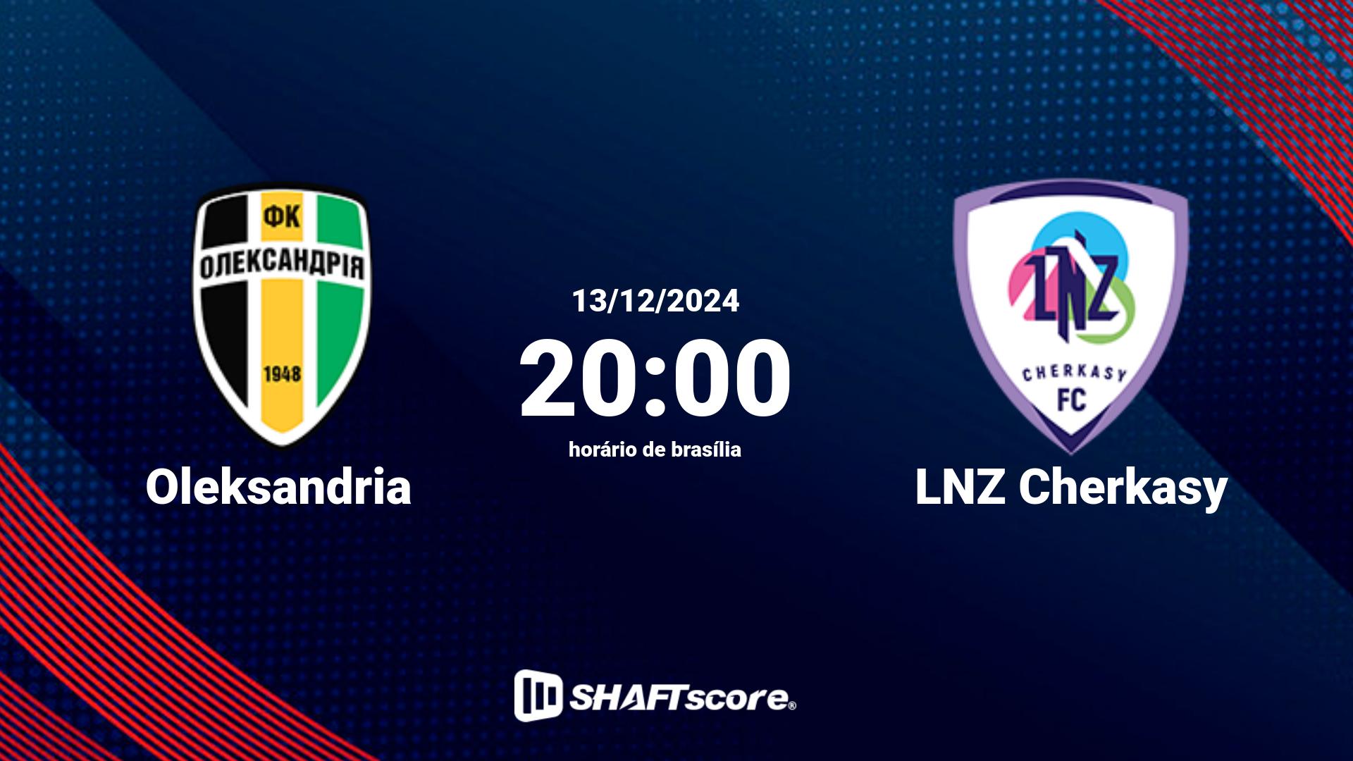 Estatísticas do jogo Oleksandria vs LNZ Cherkasy 13.12 20:00