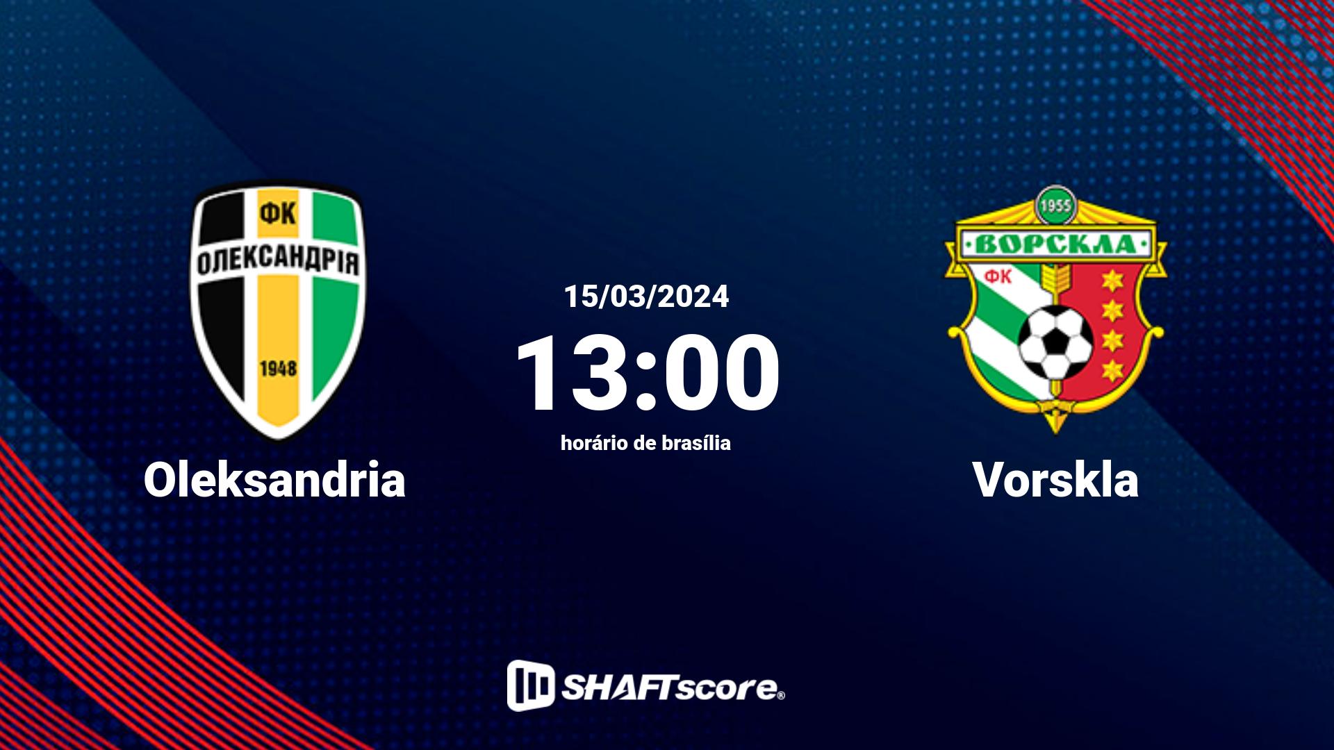 Estatísticas do jogo Oleksandria vs Vorskla 15.03 13:00