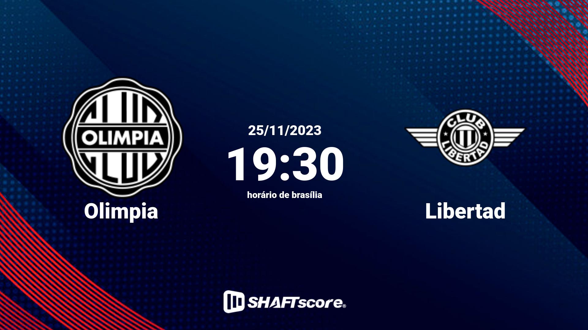 Estatísticas do jogo Olimpia vs Libertad 25.11 19:30