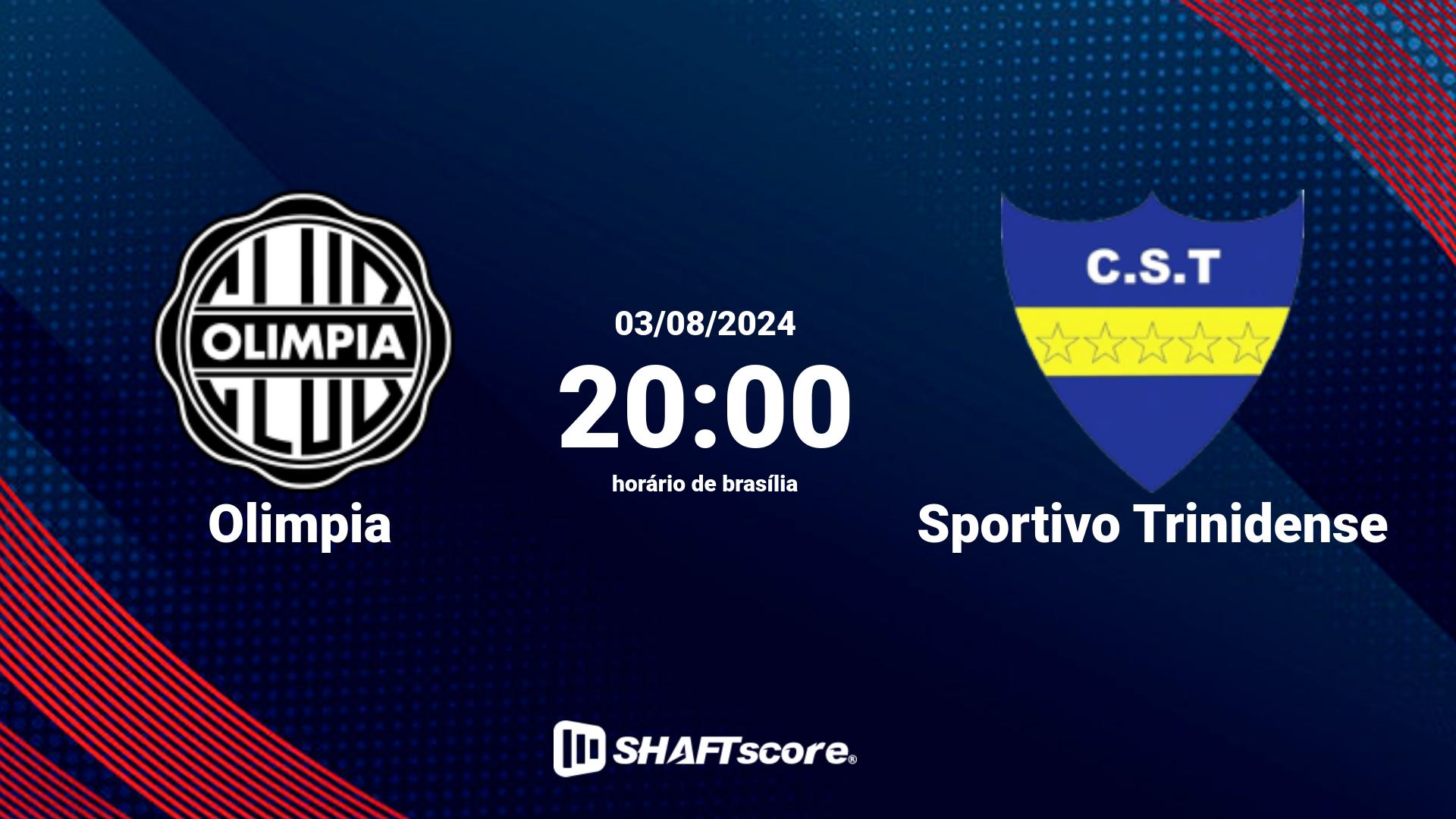 Estatísticas do jogo Olimpia vs Sportivo Trinidense 03.08 20:00