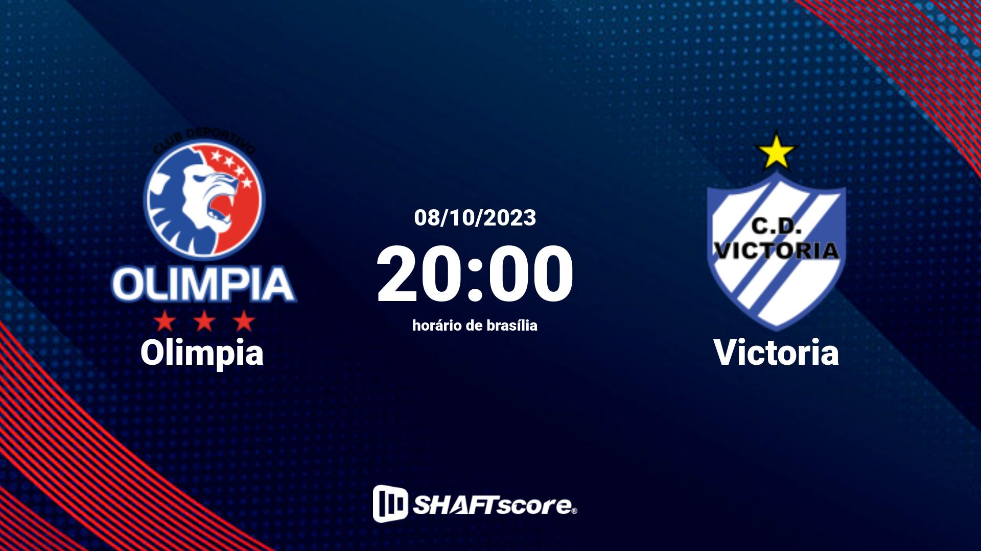 Estatísticas do jogo Olimpia vs Victoria 08.10 20:00