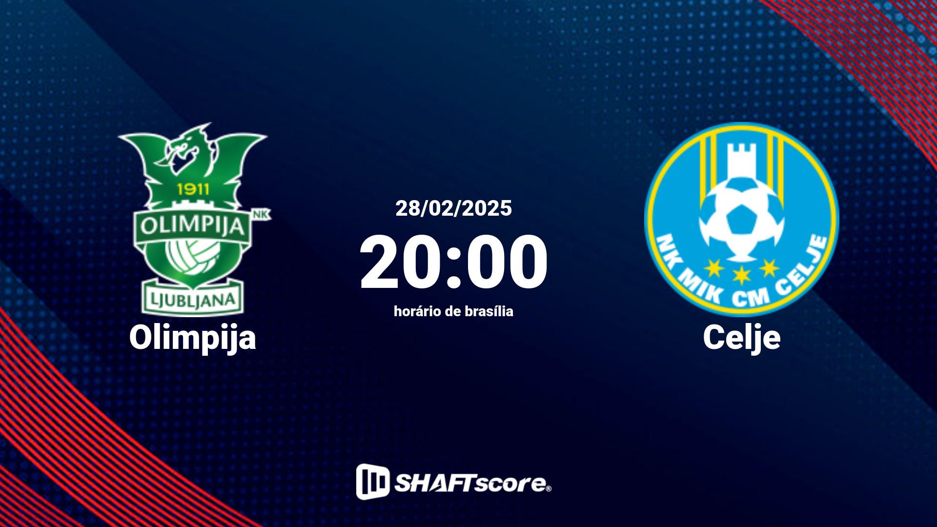 Estatísticas do jogo Olimpija vs Celje 28.02 20:00