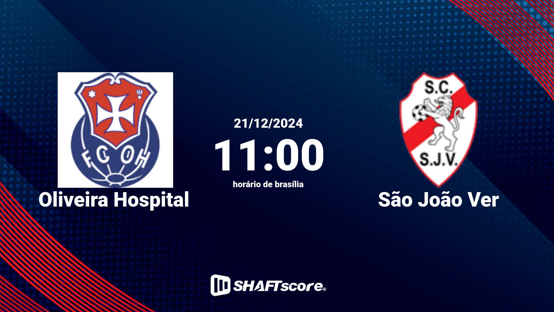 Estatísticas do jogo Oliveira Hospital vs São João Ver 18.12 12:00