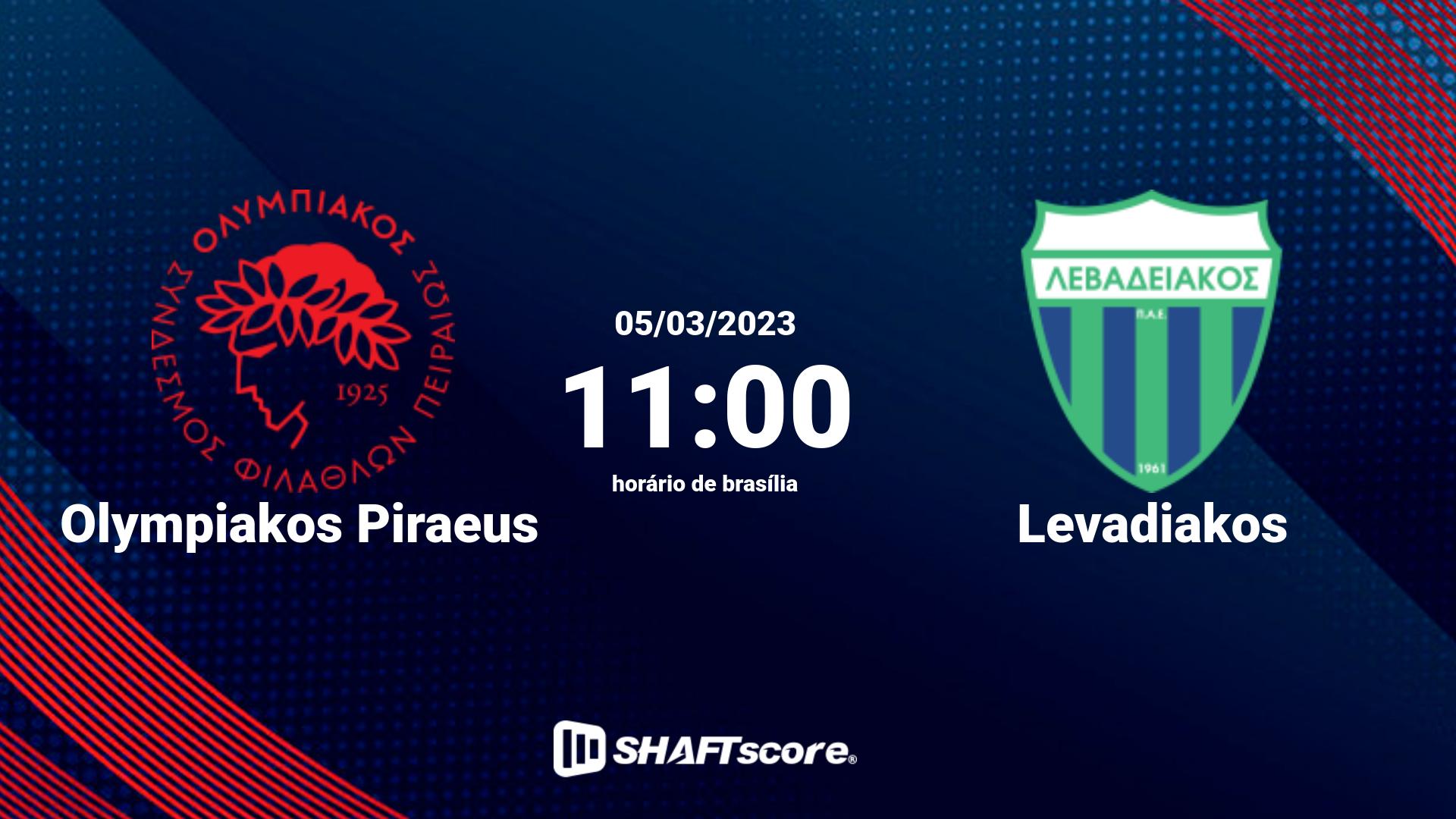 Estatísticas do jogo Olympiakos Piraeus vs Levadiakos 05.03 11:00