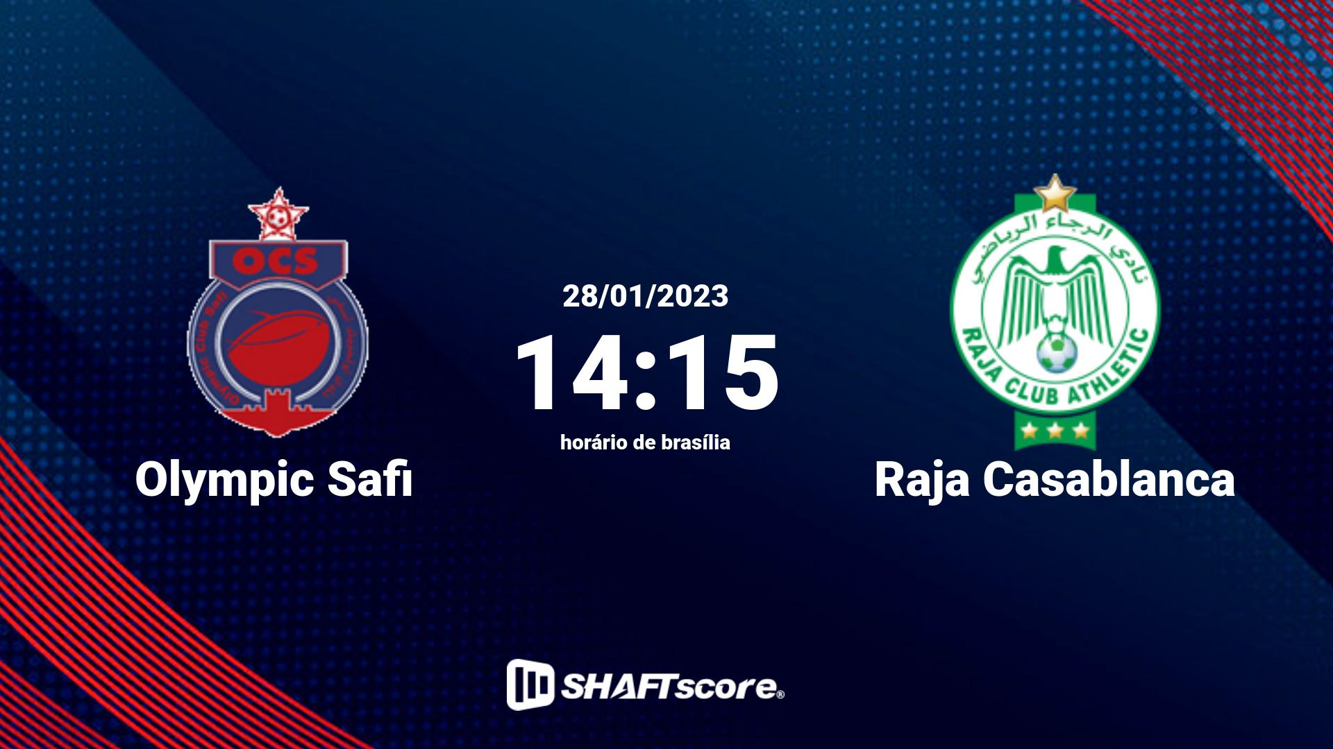 Estatísticas do jogo Olympic Safi vs Raja Casablanca 28.01 14:15