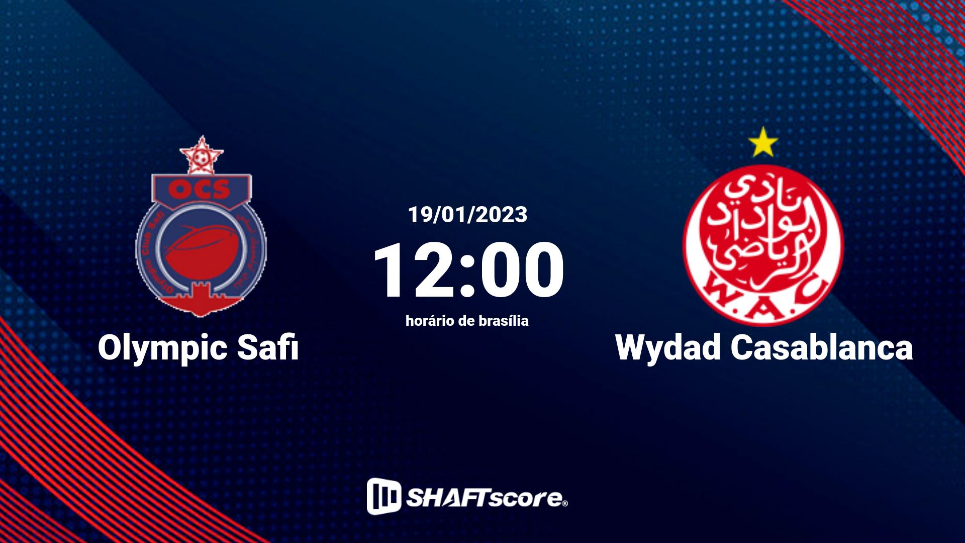 Estatísticas do jogo Olympic Safi vs Wydad Casablanca 19.01 12:00