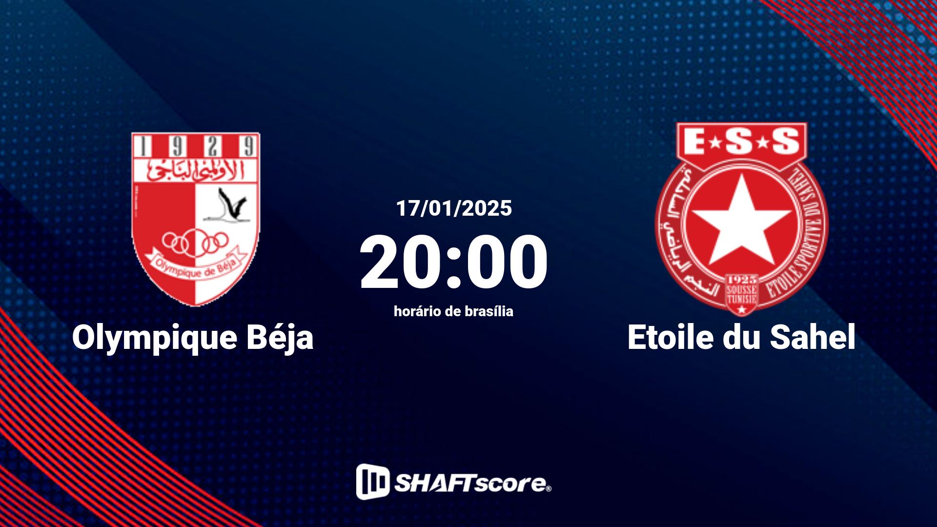 Estatísticas do jogo Olympique Béja vs Etoile du Sahel 17.01 20:00