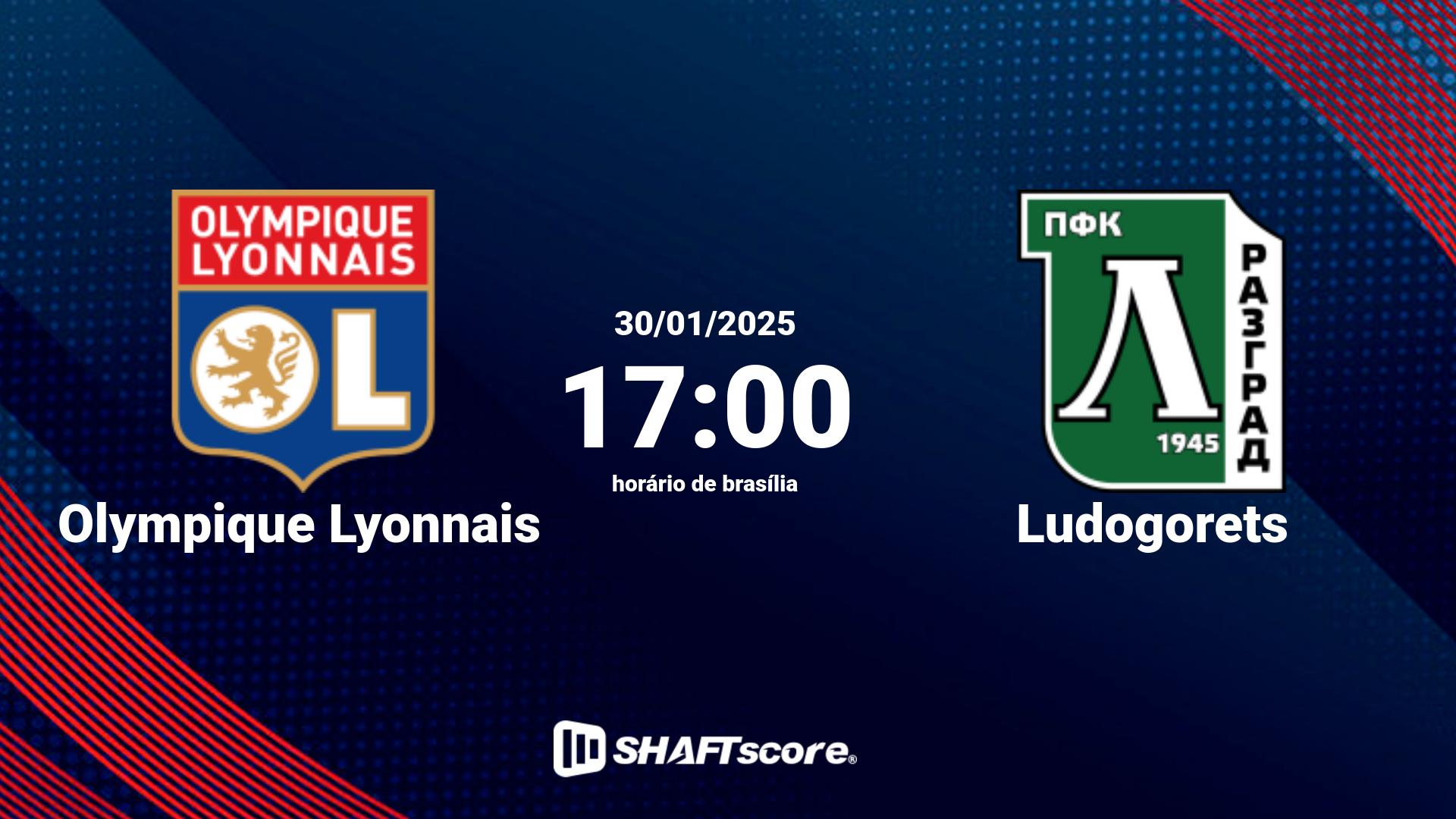 Estatísticas do jogo Olympique Lyonnais vs Ludogorets 30.01 17:00