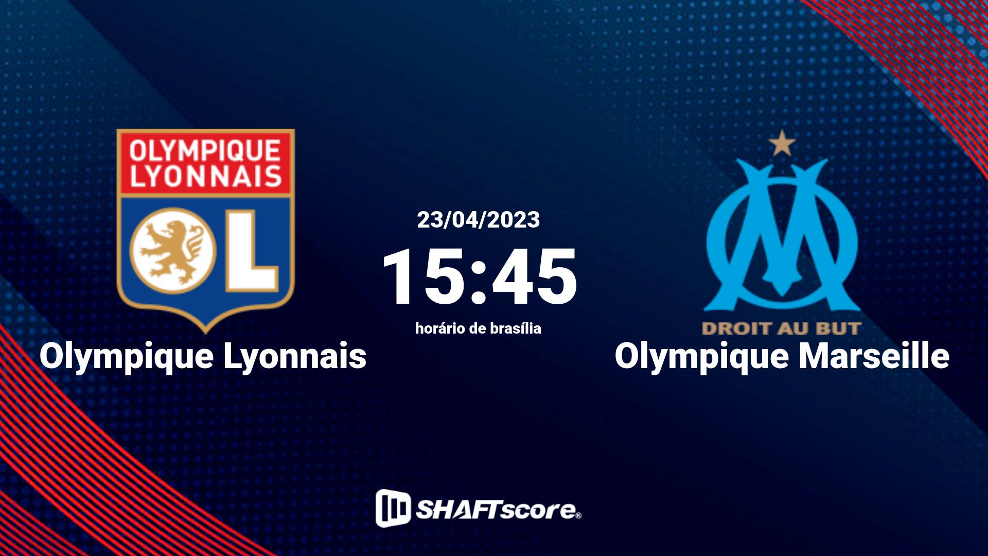 Estatísticas do jogo Olympique Lyonnais vs Olympique Marseille 23.04 15:45