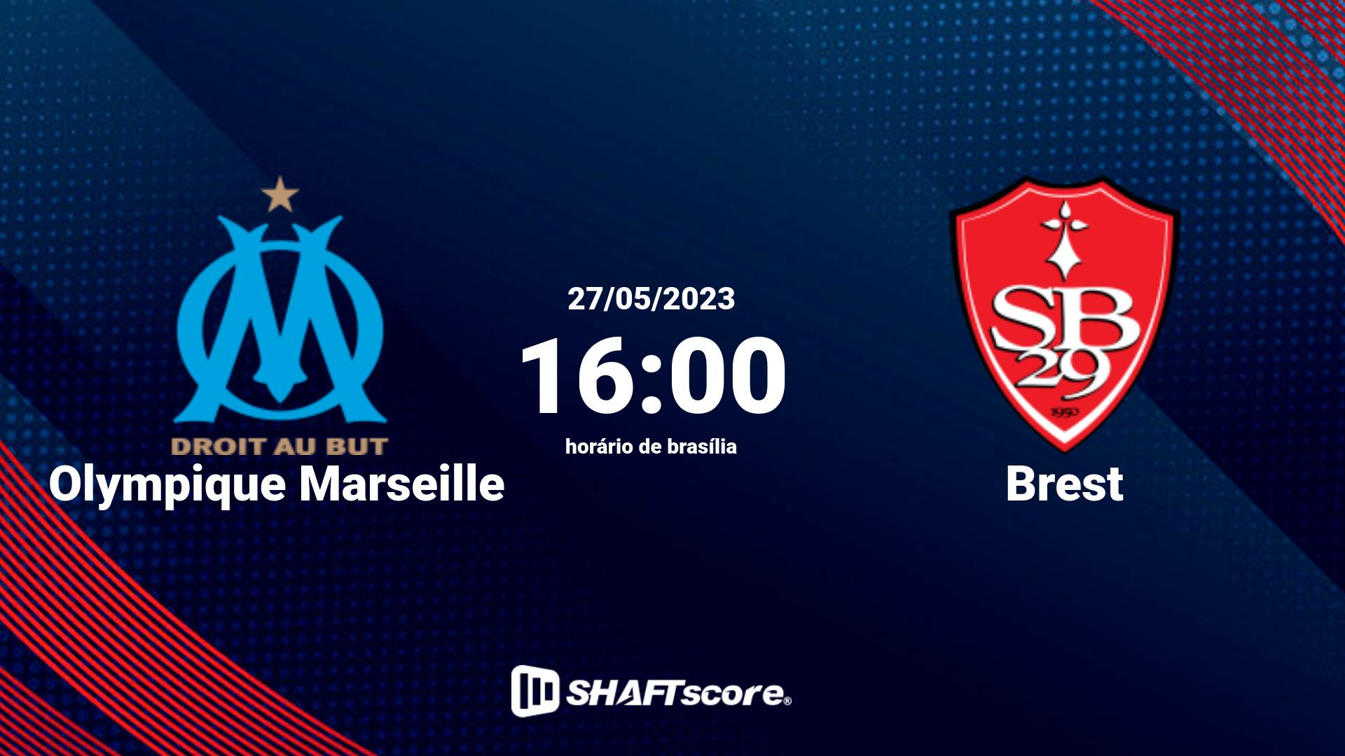 Estatísticas do jogo Olympique Marseille vs Brest 27.05 16:00