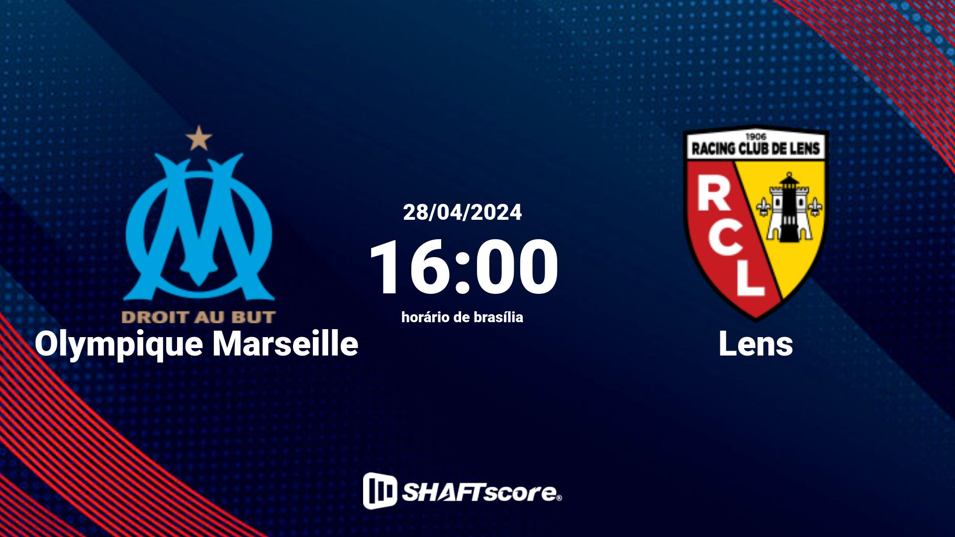 Estatísticas do jogo Olympique Marseille vs Lens 28.04 16:00