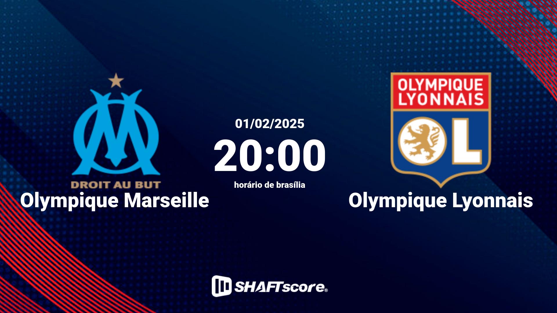 Estatísticas do jogo Olympique Marseille vs Olympique Lyonnais 01.02 20:00