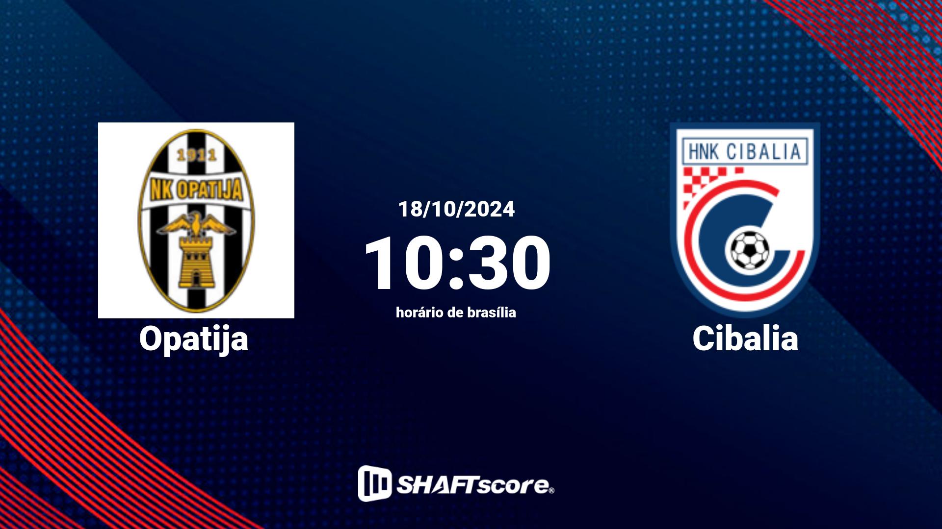 Estatísticas do jogo Opatija vs Cibalia 18.10 10:30