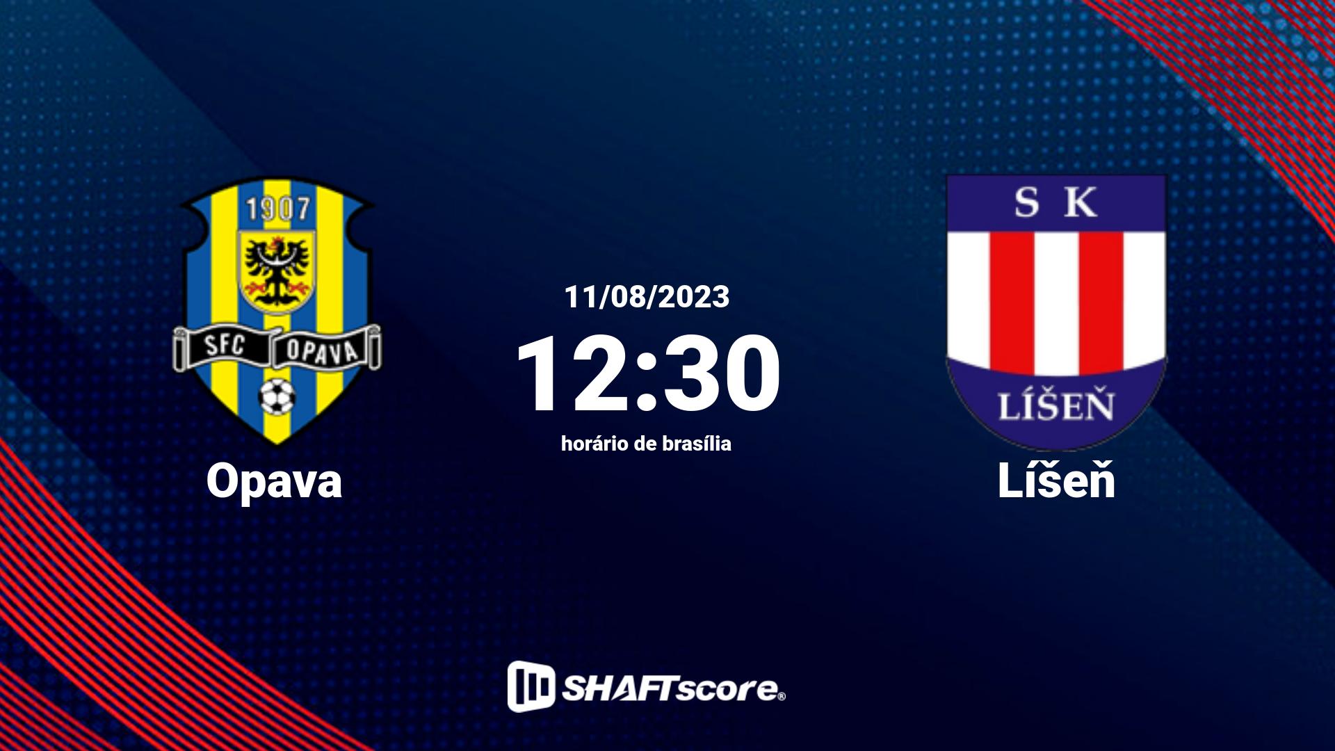 Estatísticas do jogo Opava vs Líšeň 11.08 12:30