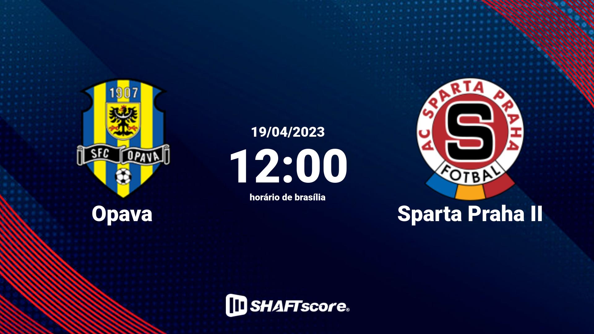 Estatísticas do jogo Opava vs Sparta Praha II 19.04 12:00