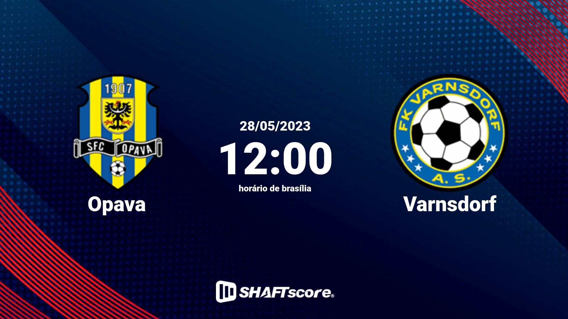 Estatísticas do jogo Opava vs Varnsdorf 28.05 12:00