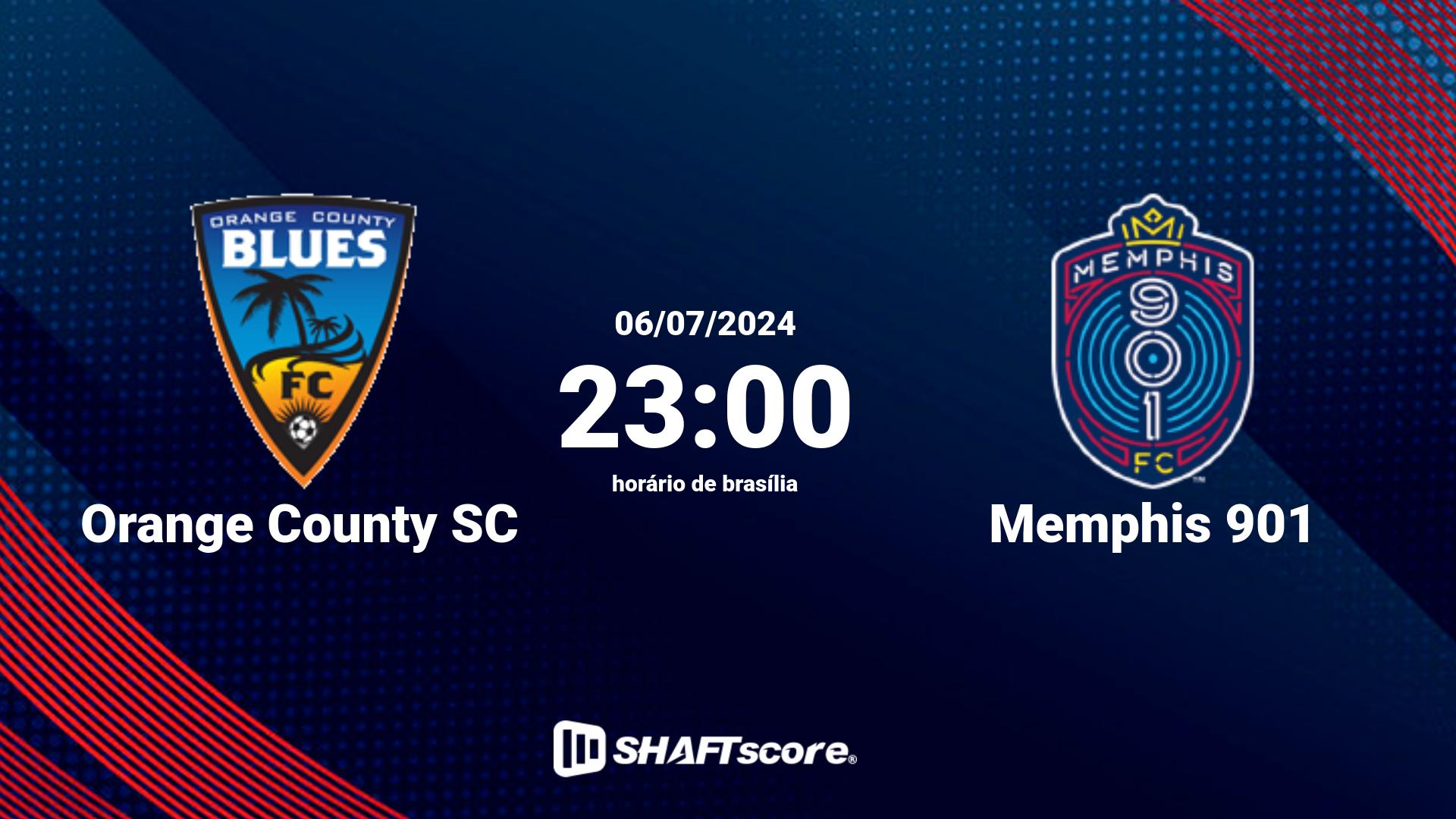 Estatísticas do jogo Orange County SC vs Memphis 901 06.07 23:00