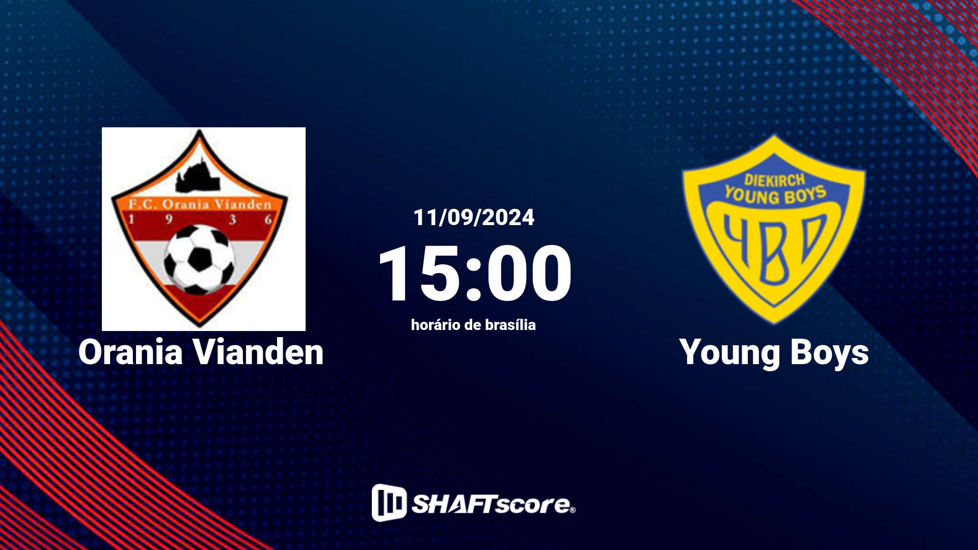 Estatísticas do jogo Orania Vianden vs Young Boys 11.09 15:00