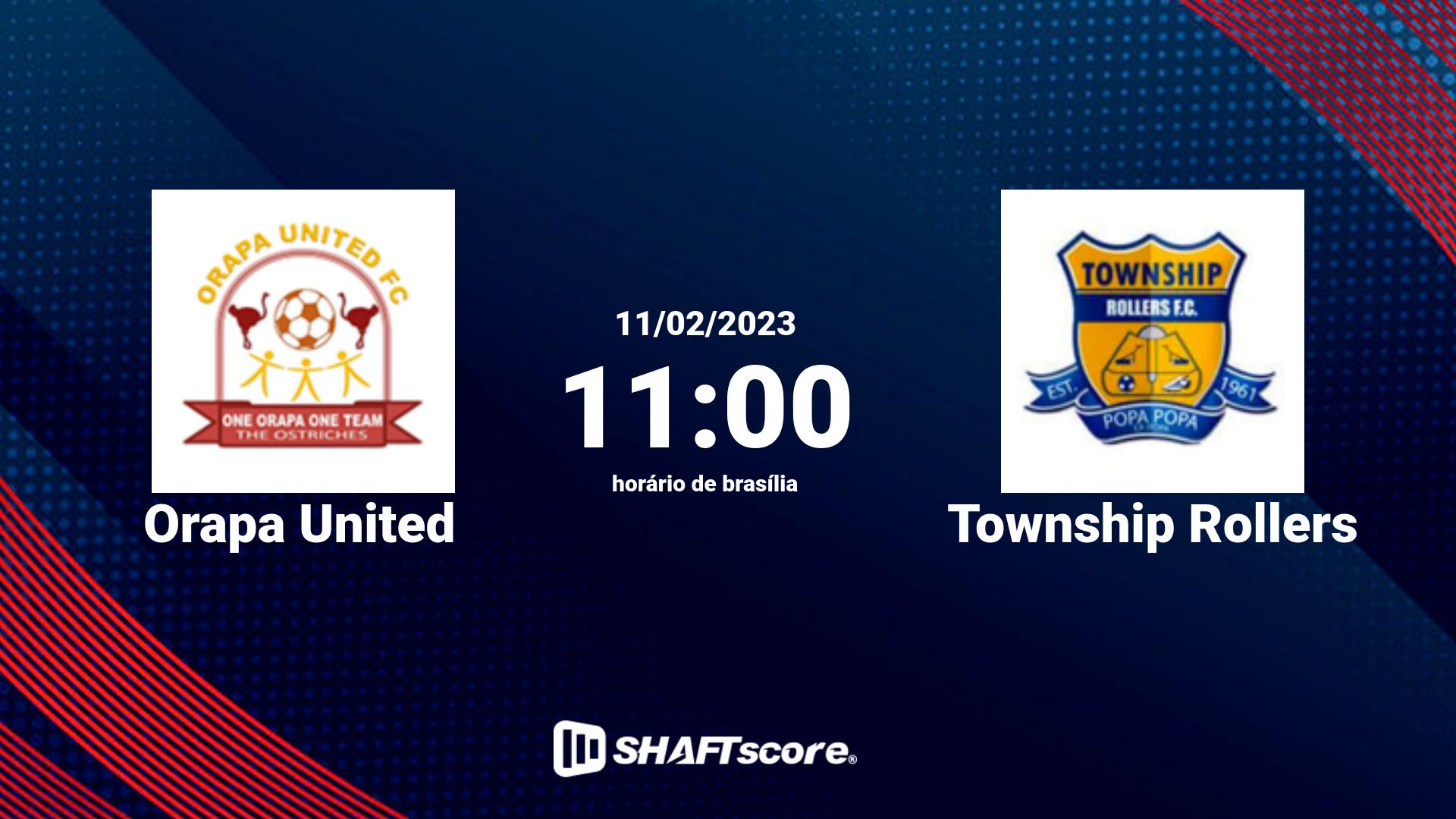 Estatísticas do jogo Orapa United vs Township Rollers 11.02 11:00