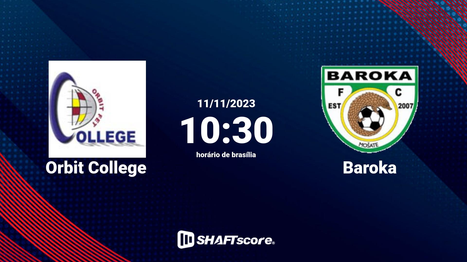 Estatísticas do jogo Orbit College vs Baroka 11.11 10:30