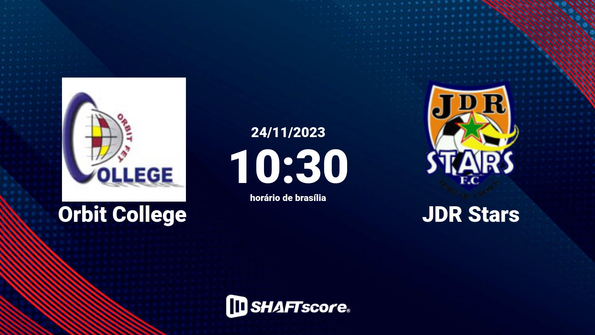 Estatísticas do jogo Orbit College vs JDR Stars 24.11 10:30