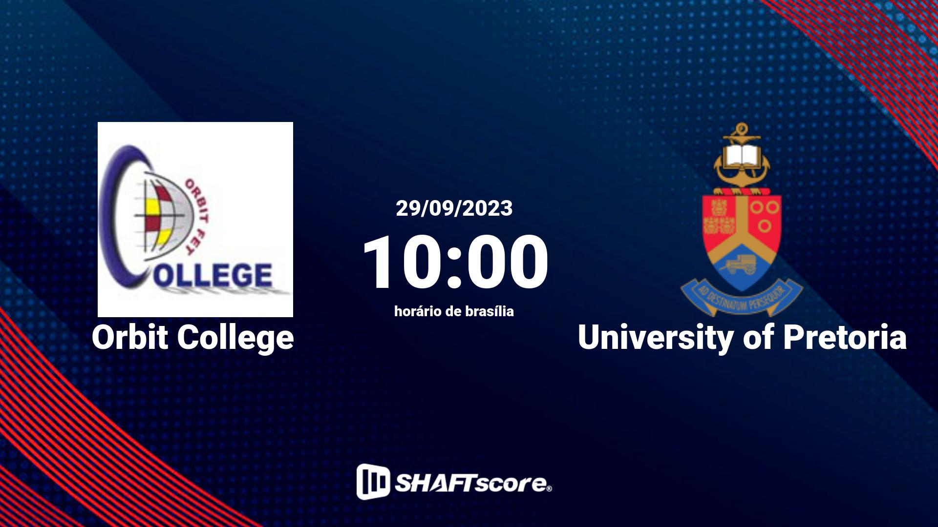 Estatísticas do jogo Orbit College vs University of Pretoria 29.09 10:00