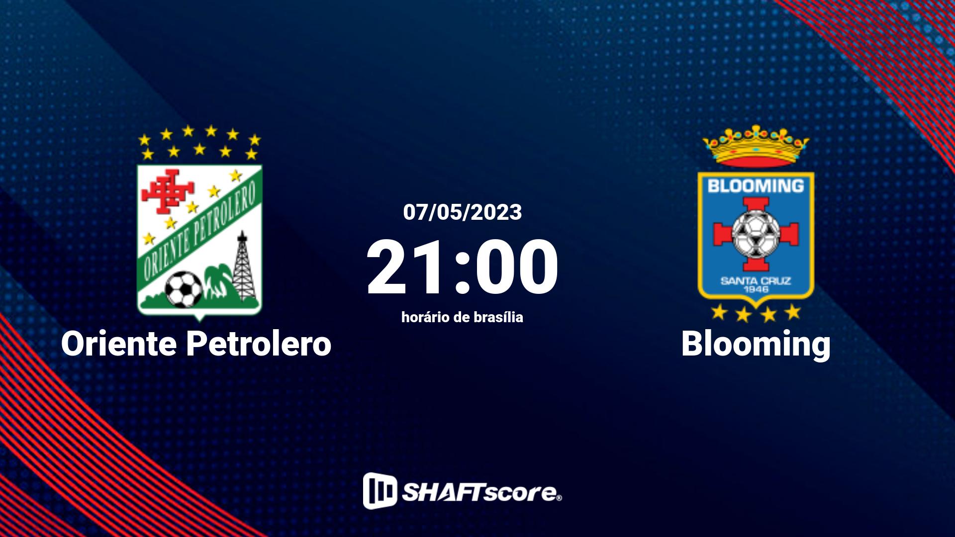 Estatísticas do jogo Oriente Petrolero vs Blooming 07.05 21:00